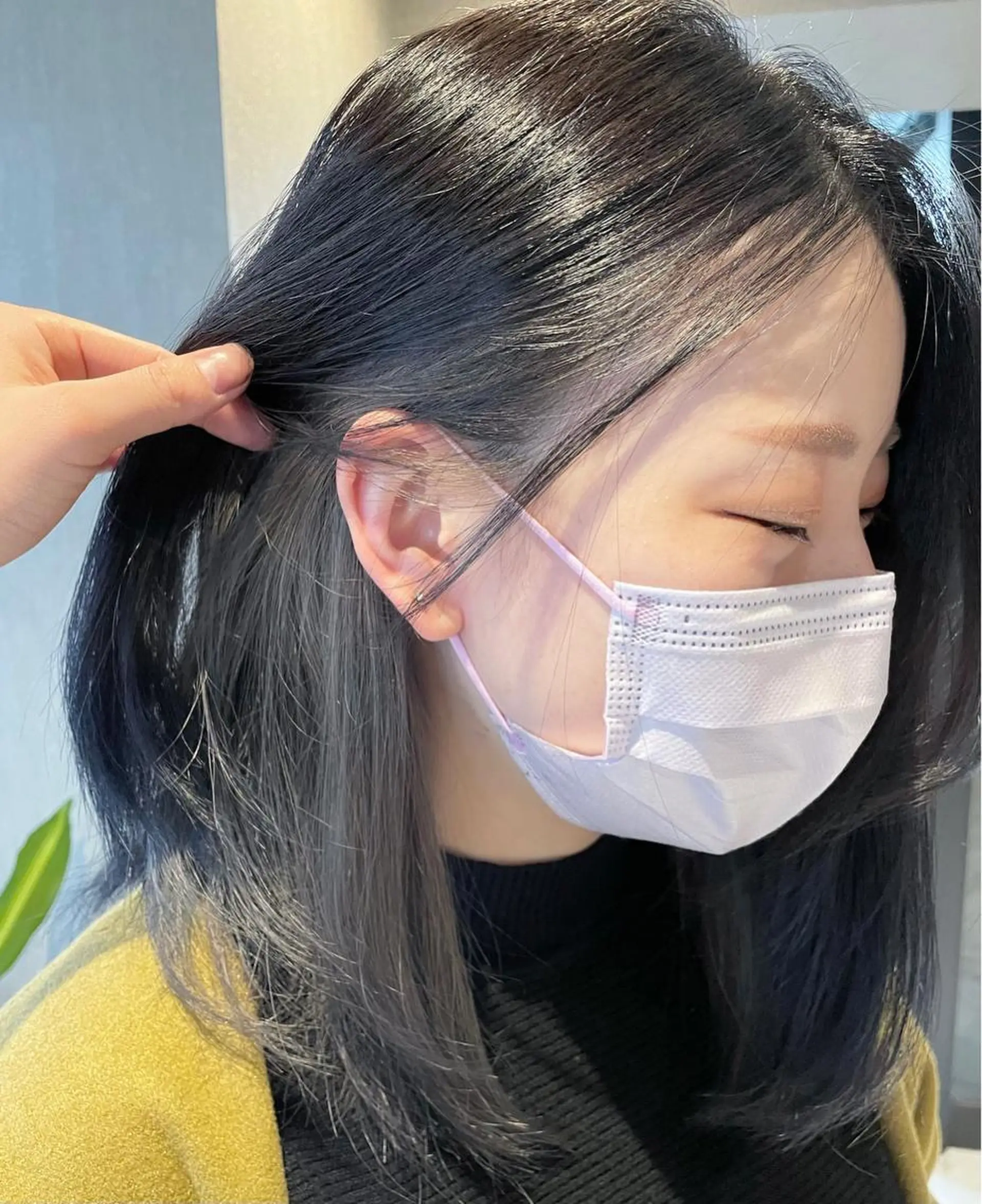 ミディアム カラー メンズパーマモデル 募集　サトチハルのヘアスタイル