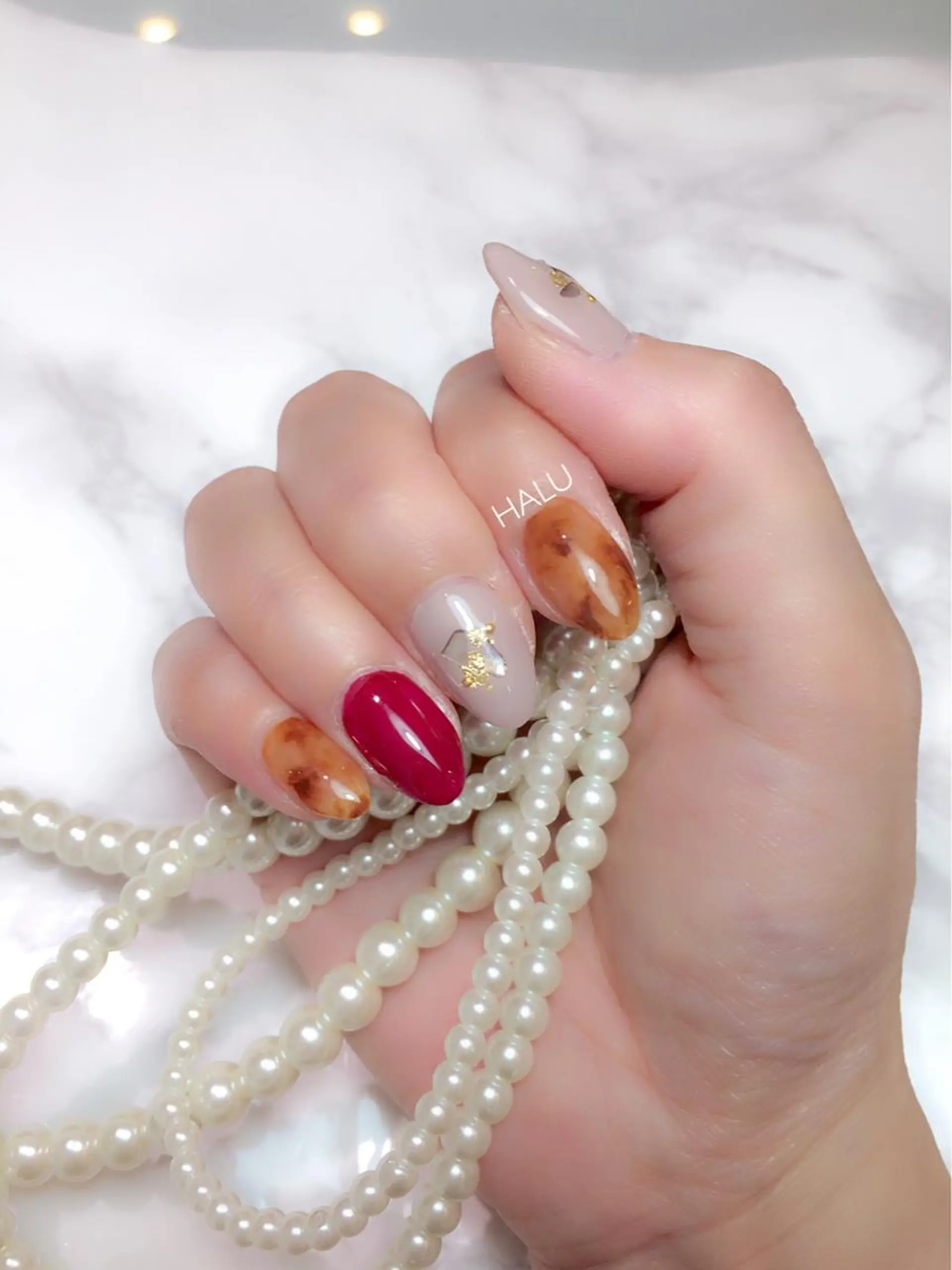 ネイル べっ甲ネイル HALU ハルのネイルデザイン
