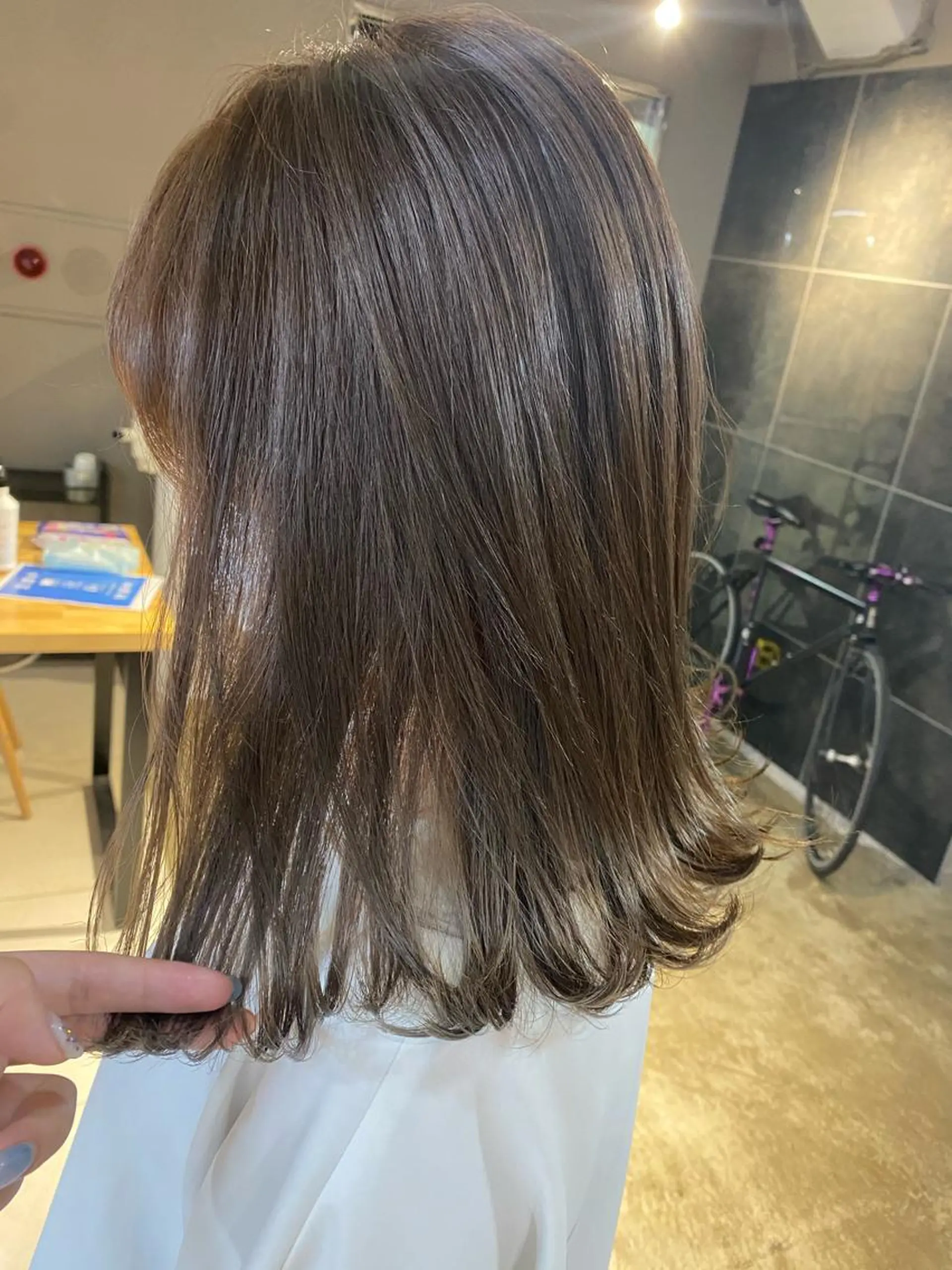 セミロング カラー ヘアアレンジ メンズ キッズ ネイル マツエク・マツパ GO TODAY SHAiRE SALON所属・透明感カラー🤎 ゆりのヘアスタイル