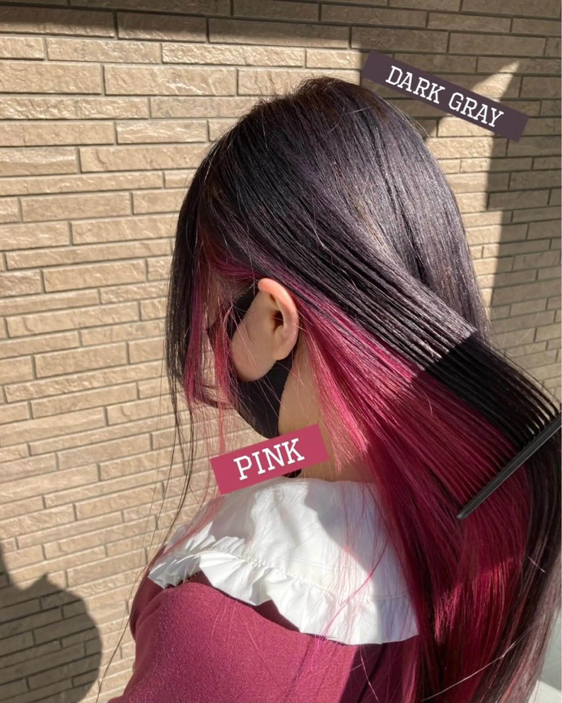ロング カラー アッシュ ピンクカラー 中嶋 ナカジマのヘアスタイル