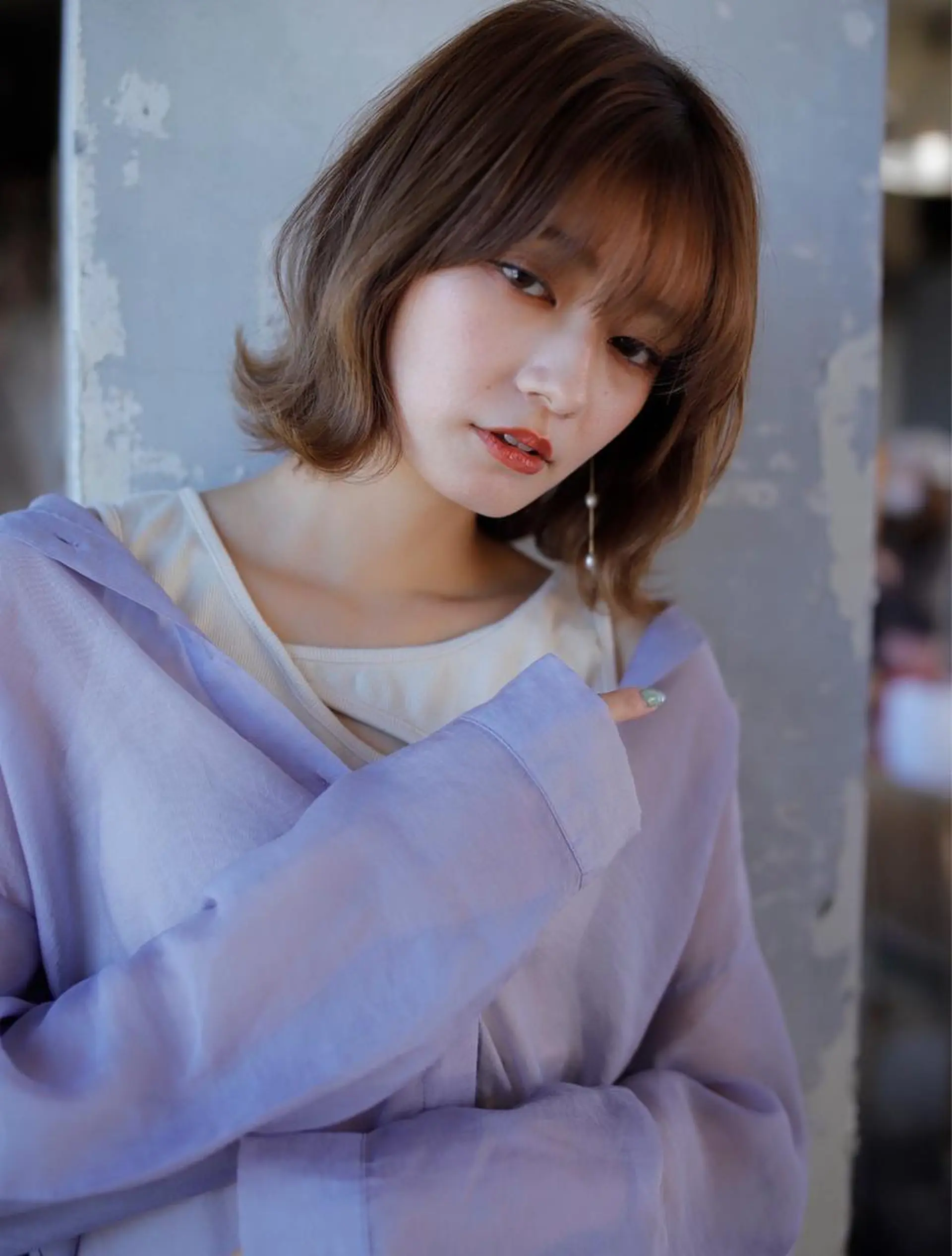 ミディアム 尾崎 優也のヘアスタイル