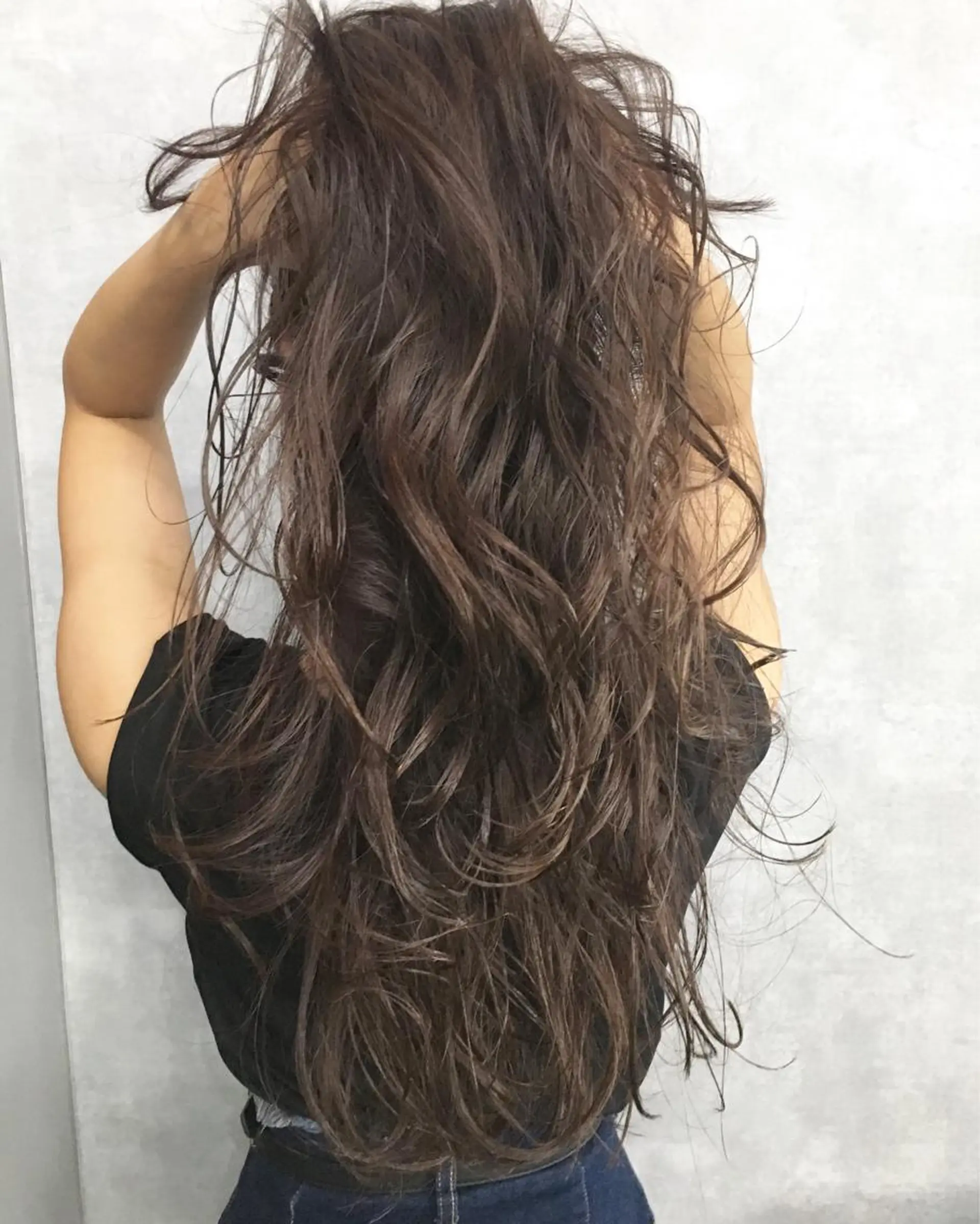 ロング カラー アッシュ ラベンダーカラー ラベンダーアッシュ レイヤーカット BLend 渋谷のヘアスタイル