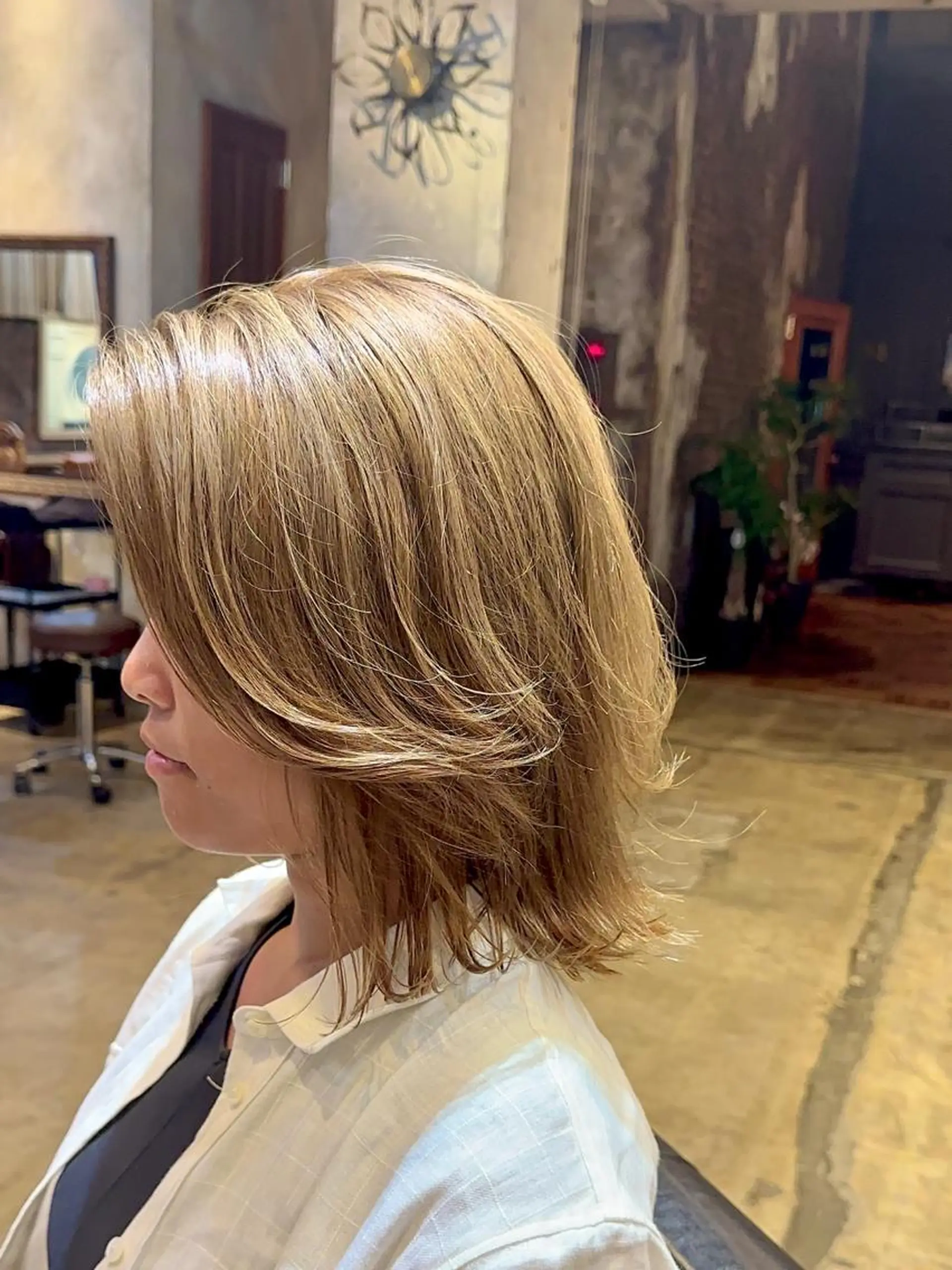 ミディアム カラー カット ヘアカラー トリートメント 韓国レイヤー✨ yasuko銀座のヘアスタイル