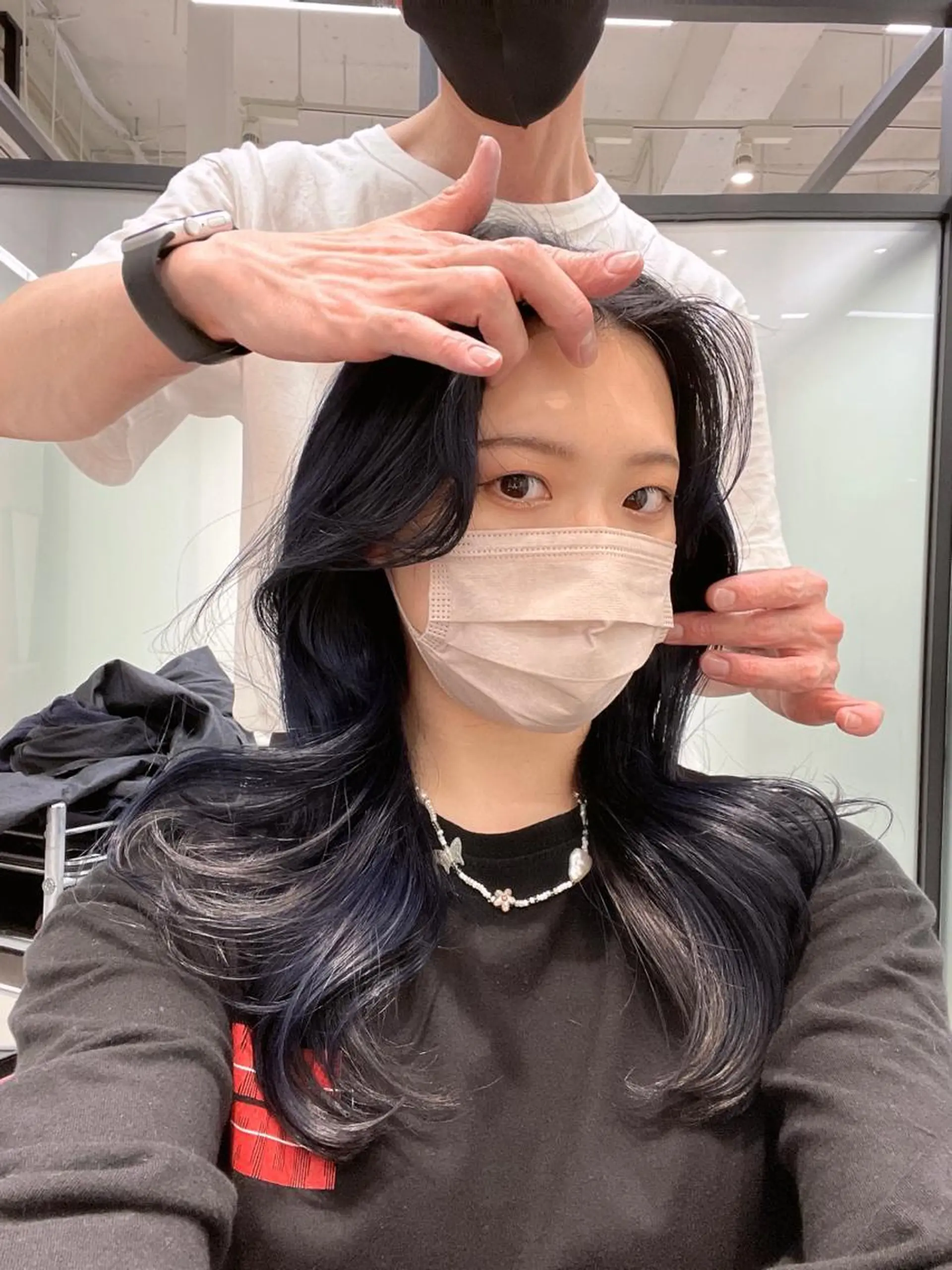 ロング カット ヘアカラー トリートメント 韓国レイヤーカット 髪質改善▫️水野有真のヘアスタイル