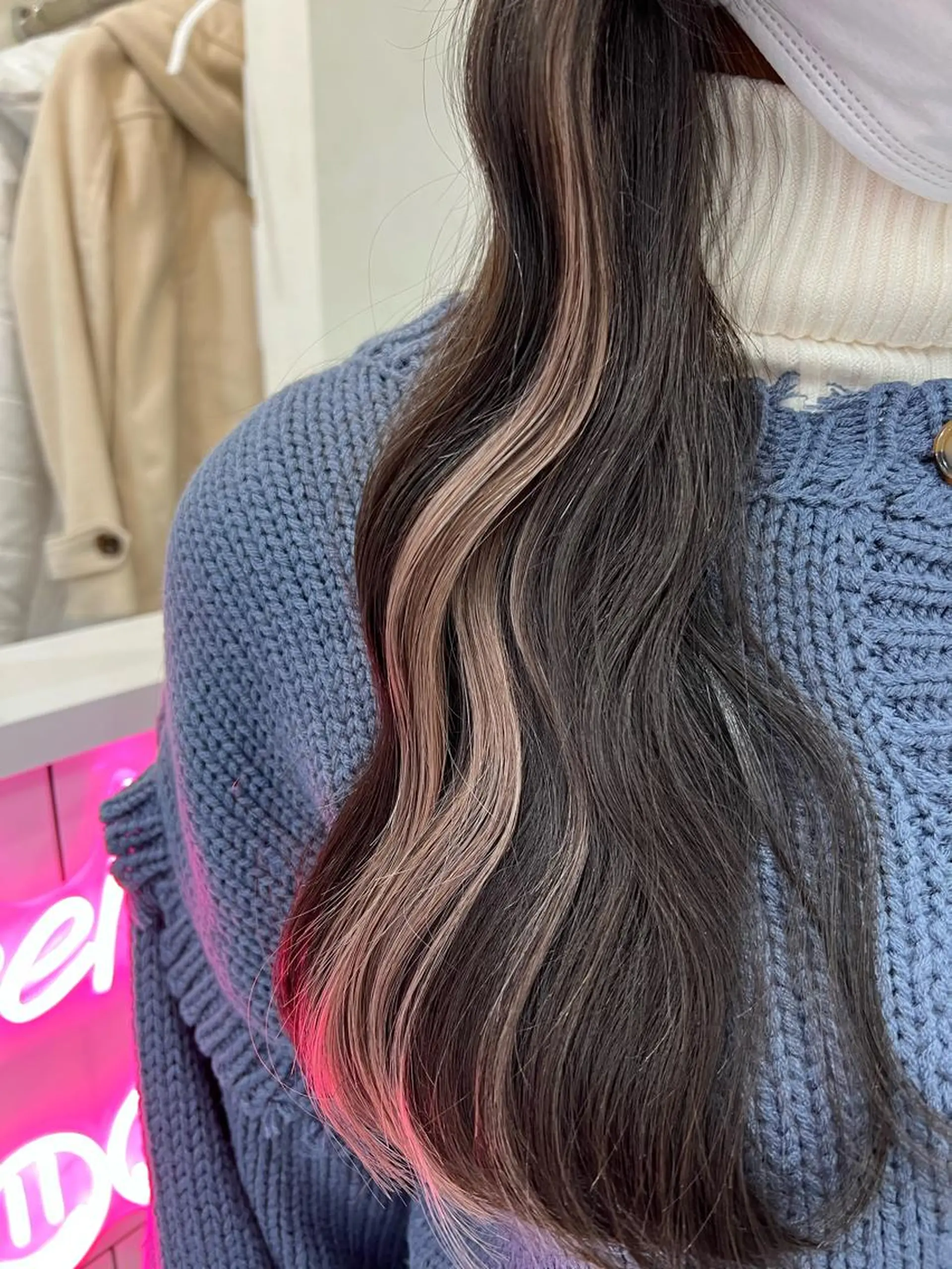 セミロング エクステ エクステ 韓国風🫧艶カラー 💟ran💟のヘアスタイル