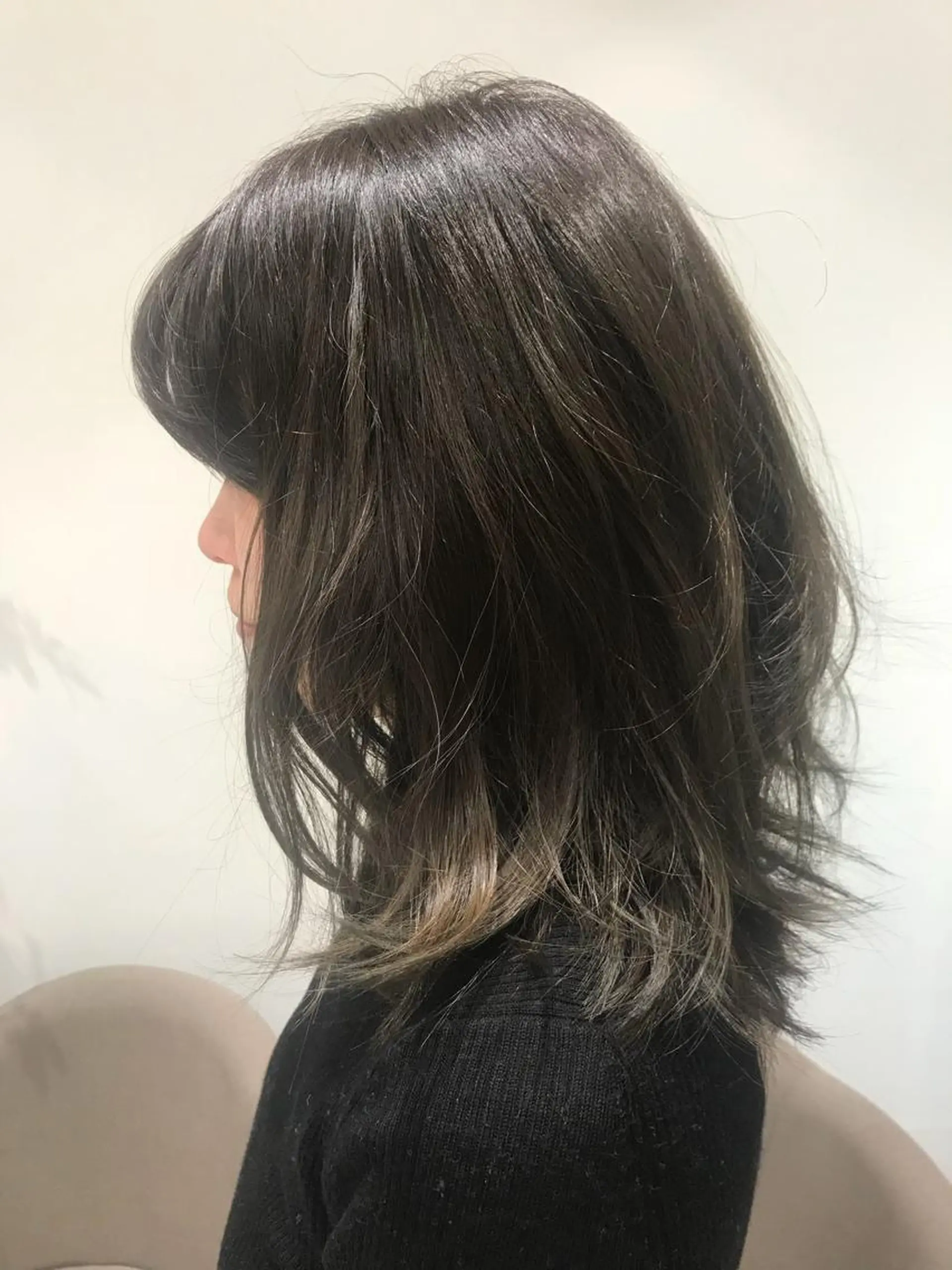 セミロング カラー 縮毛矯正/髪質改善 /韓国風　山川春輝のヘアスタイル