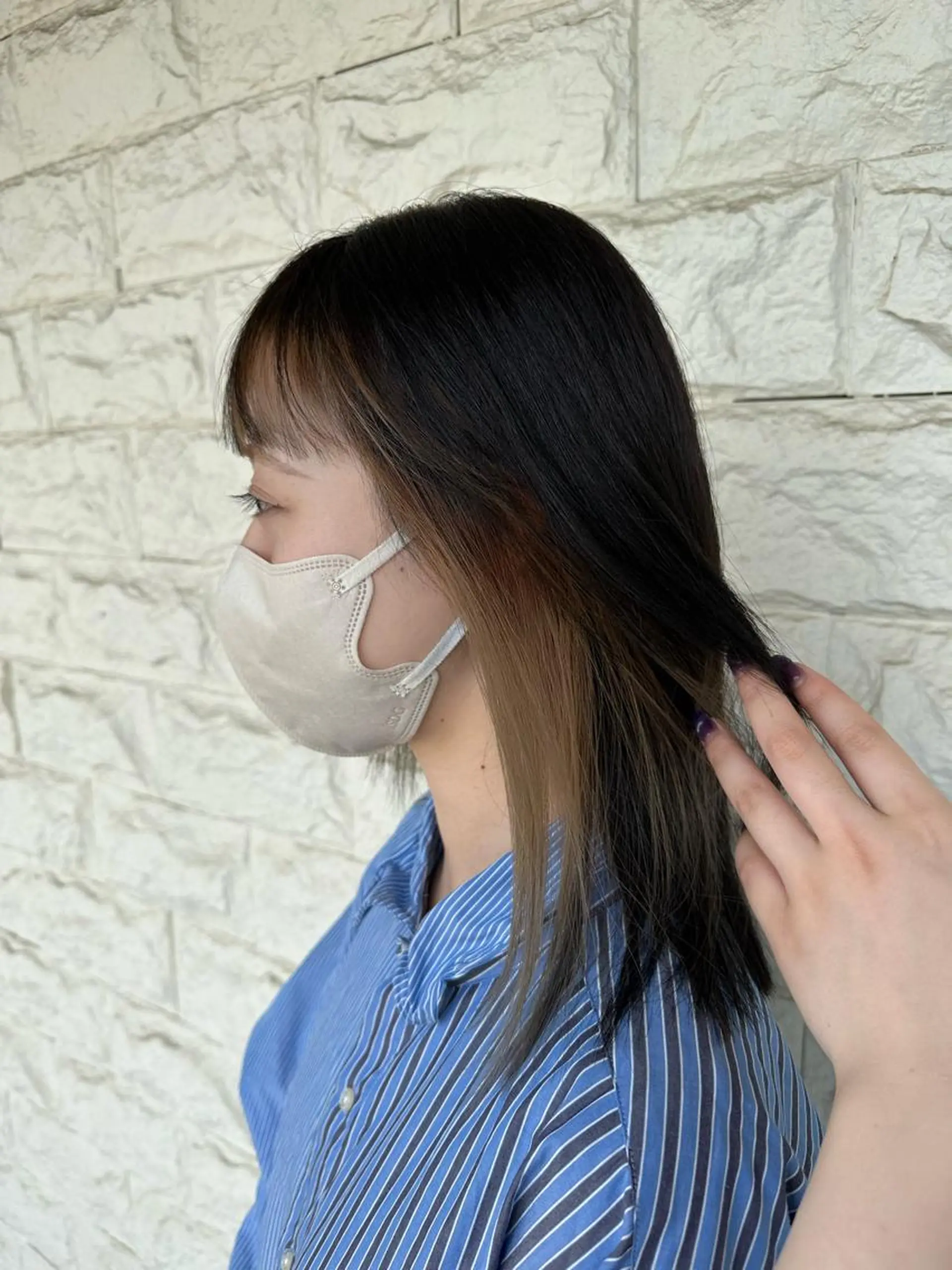 ミディアム カラー 小島 咲音/艶カラー /酸性ストレートのヘアスタイル