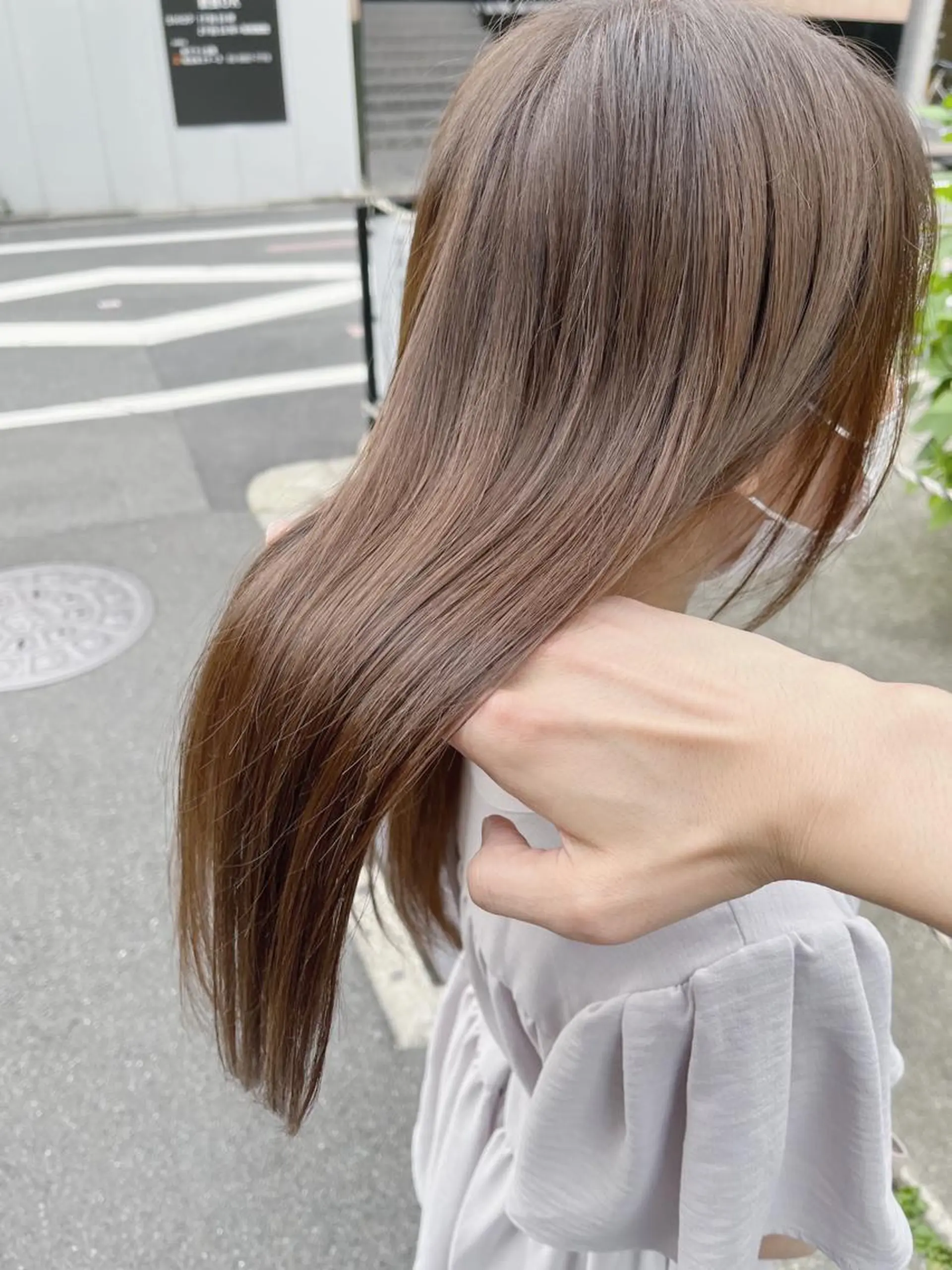 ロング カラー 透明感カラー グレージュ カット ヘアカラー トリートメント KINI所属・HIYOSHI　✂︎ 艶髪職人のヘアスタイル