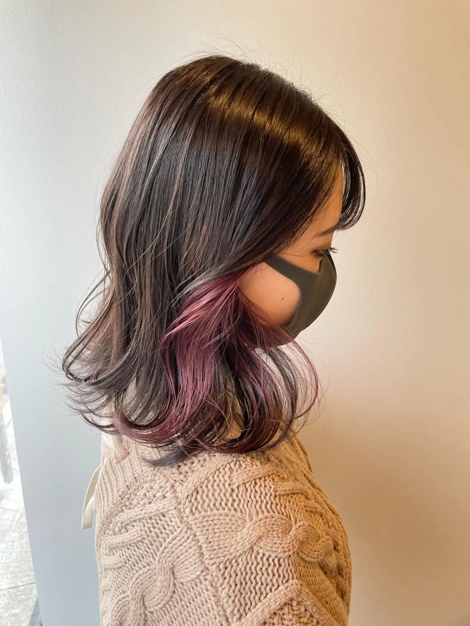 ミディアム カラー インナーカラー カット ヘアカラー トリートメント mizuki 韓国 ヘア/髪質改善のヘアスタイル