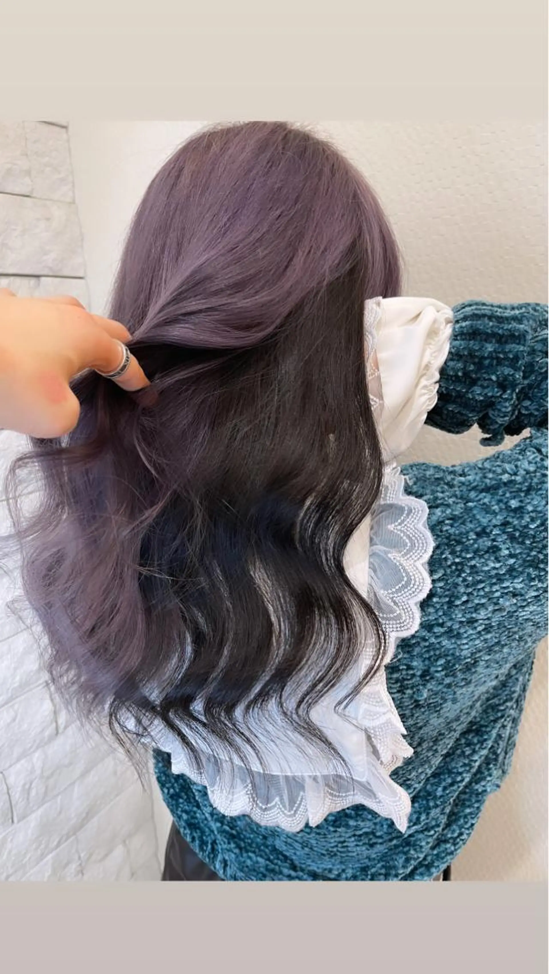 カラー 黒髪 インナーカラー バイオレットカラー ヘアカラー 名古屋のピンク好き かずくん🦩のヘアスタイル