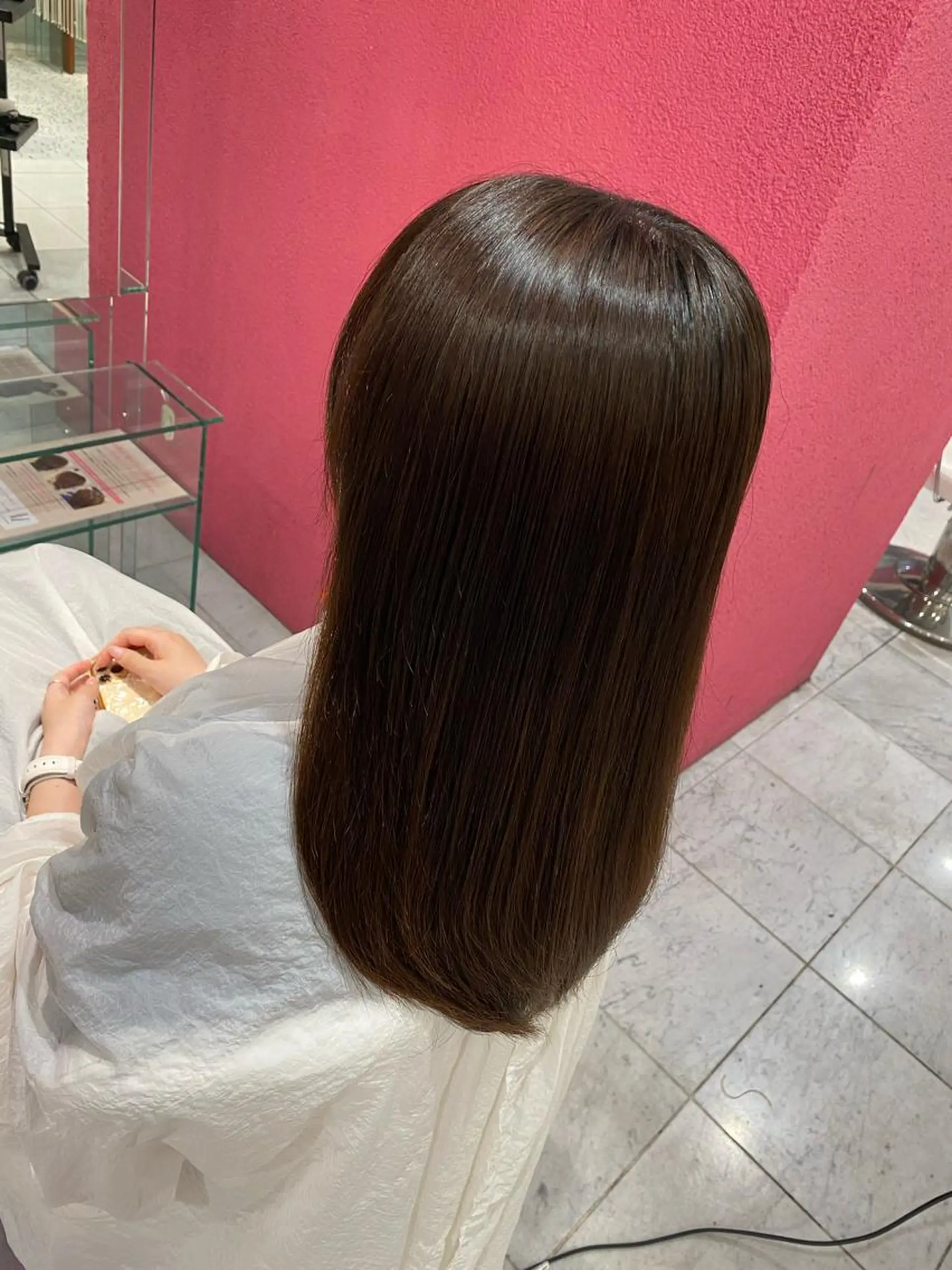 ロング カラー ヘアアレンジ バレイヤージュ ベージュカラー 黒髪 ブリーチ ブルーカラー ⚠️激安ブリーチで 後悔してる方へ⚠️のヘアスタイル