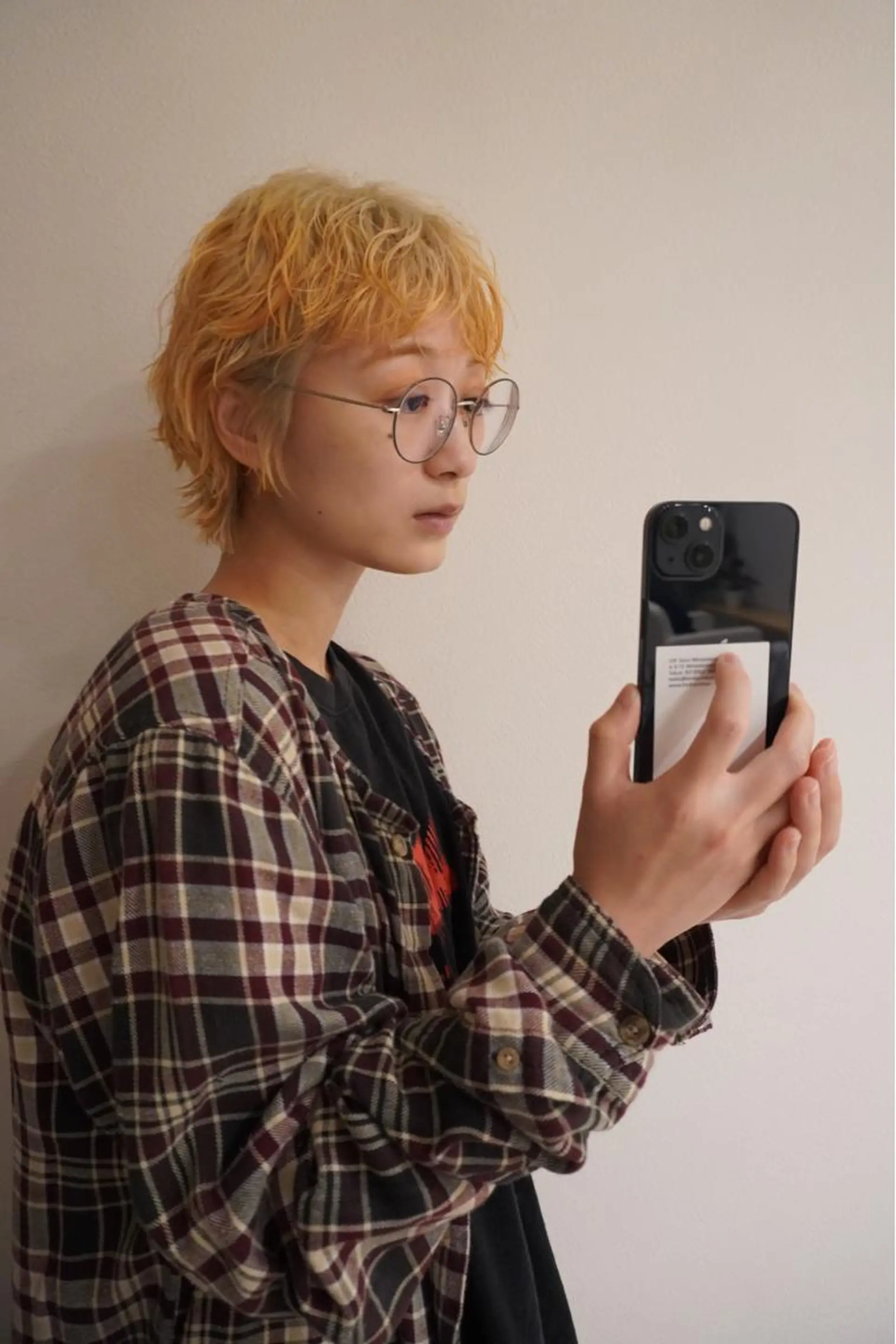 ショート カラー パーマ くせ毛 ショートヘア メンズハイトーン/栄 /イトウタケルのヘアスタイル