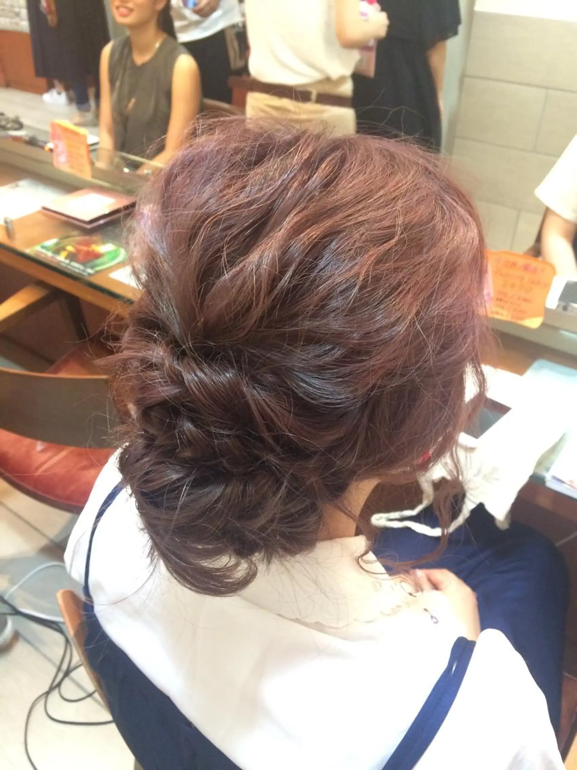 セミロング ヘアアレンジ 結婚式・ブライダル アッシュ 山下 直人のヘアスタイル