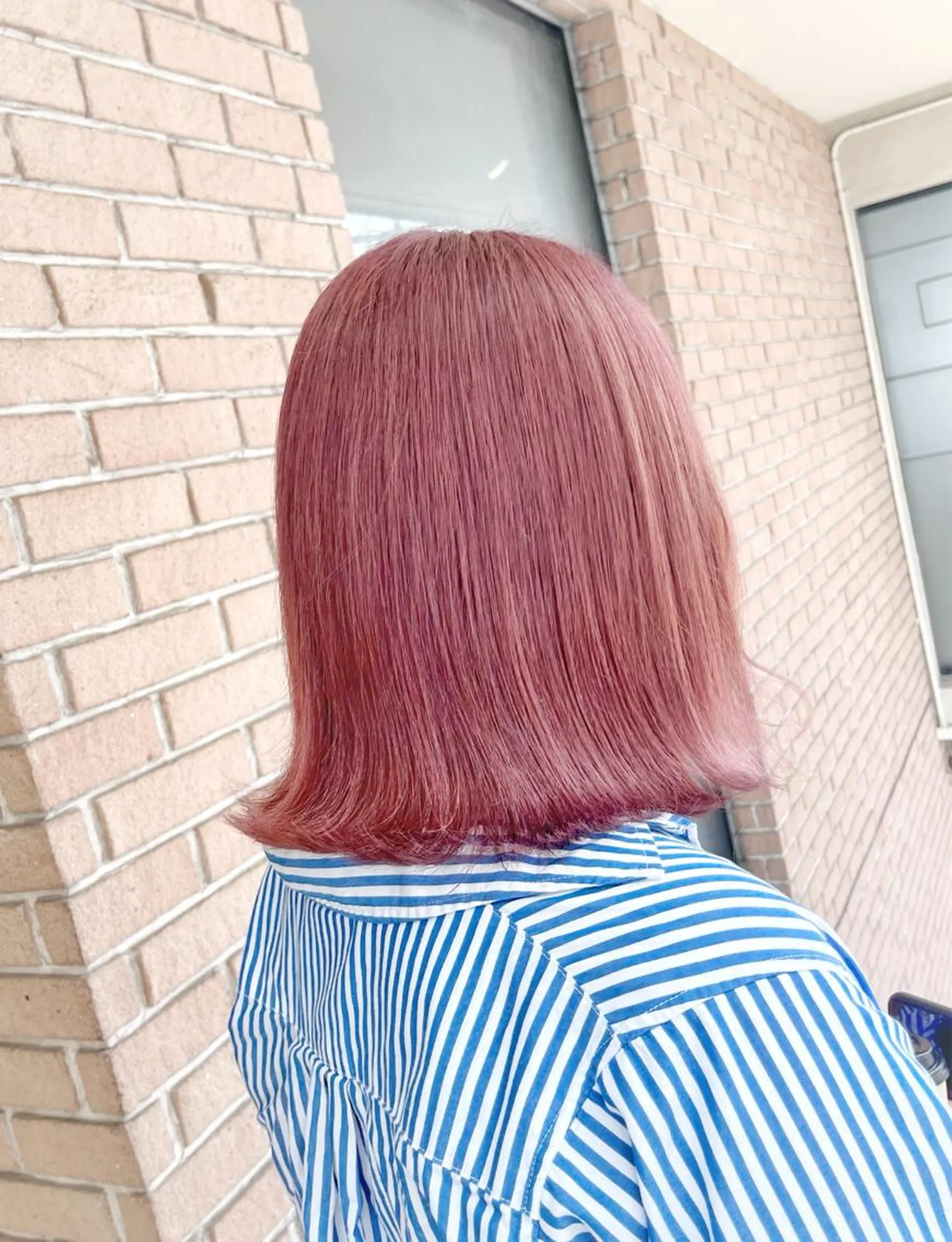 セミロング カラー ヘアアレンジ ブリーチ ヘアカラー ピンクカラー🩷 ヘアセットＮＯ.1のヘアスタイル