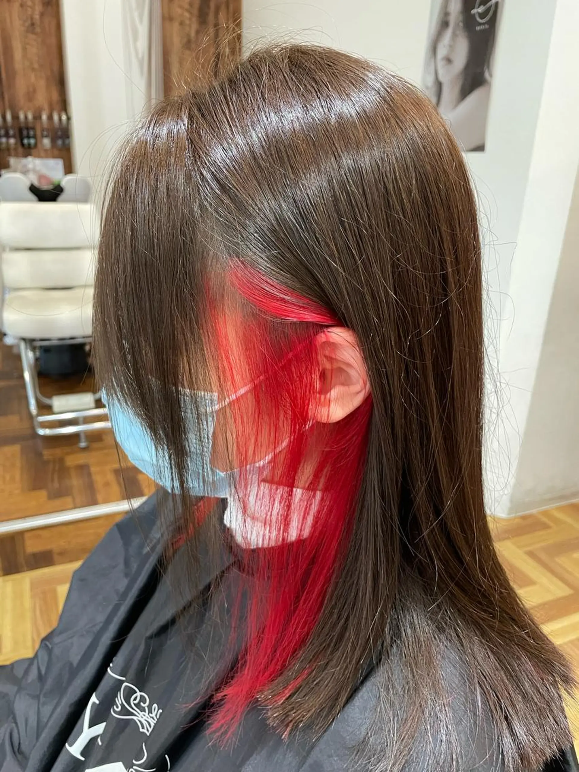 セミロング カラー ヘアカラー 福森 みずきのヘアスタイル