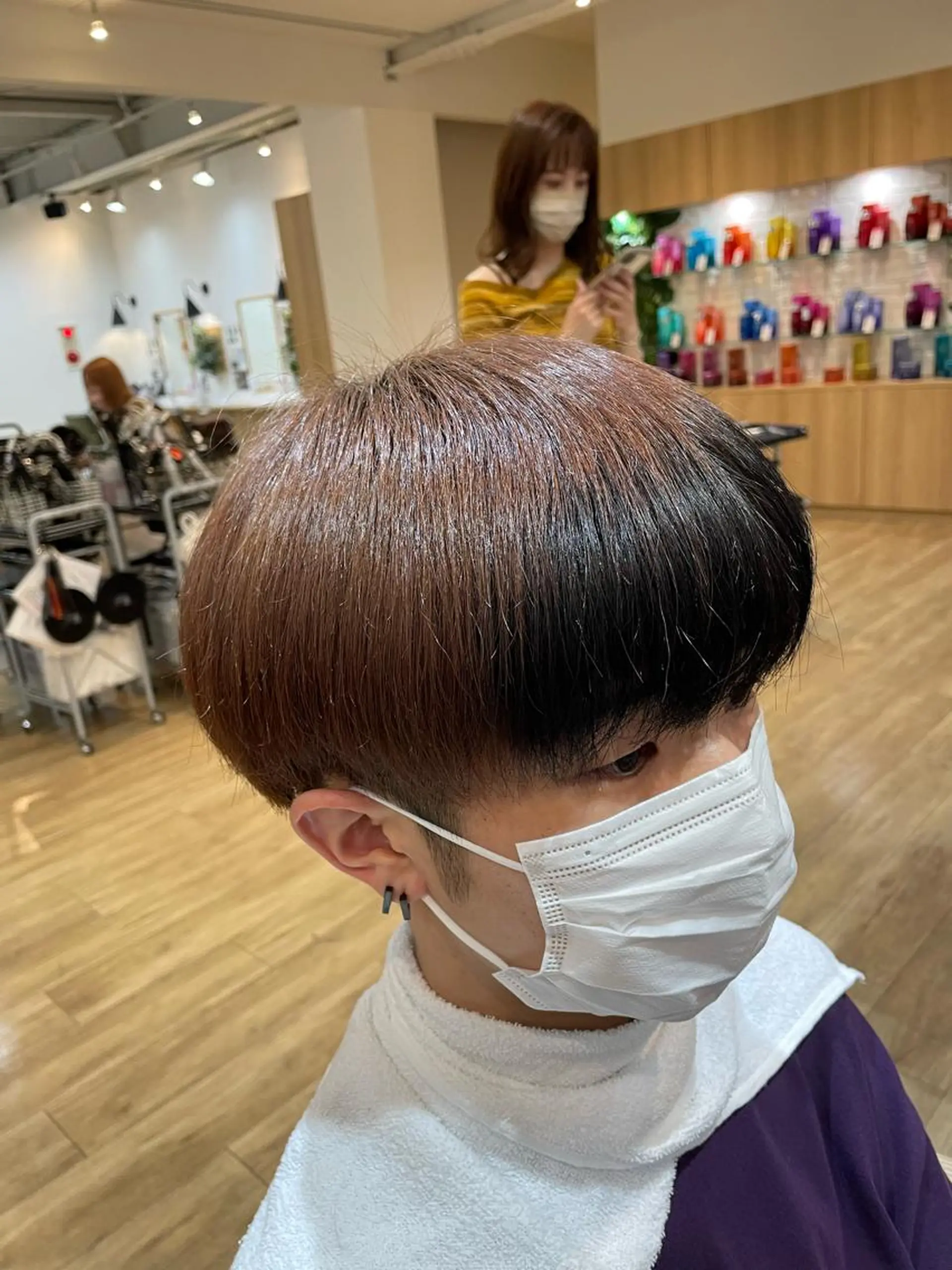 カラー ミストバング  フェイスフレーミング 木村 魁成のヘアスタイル