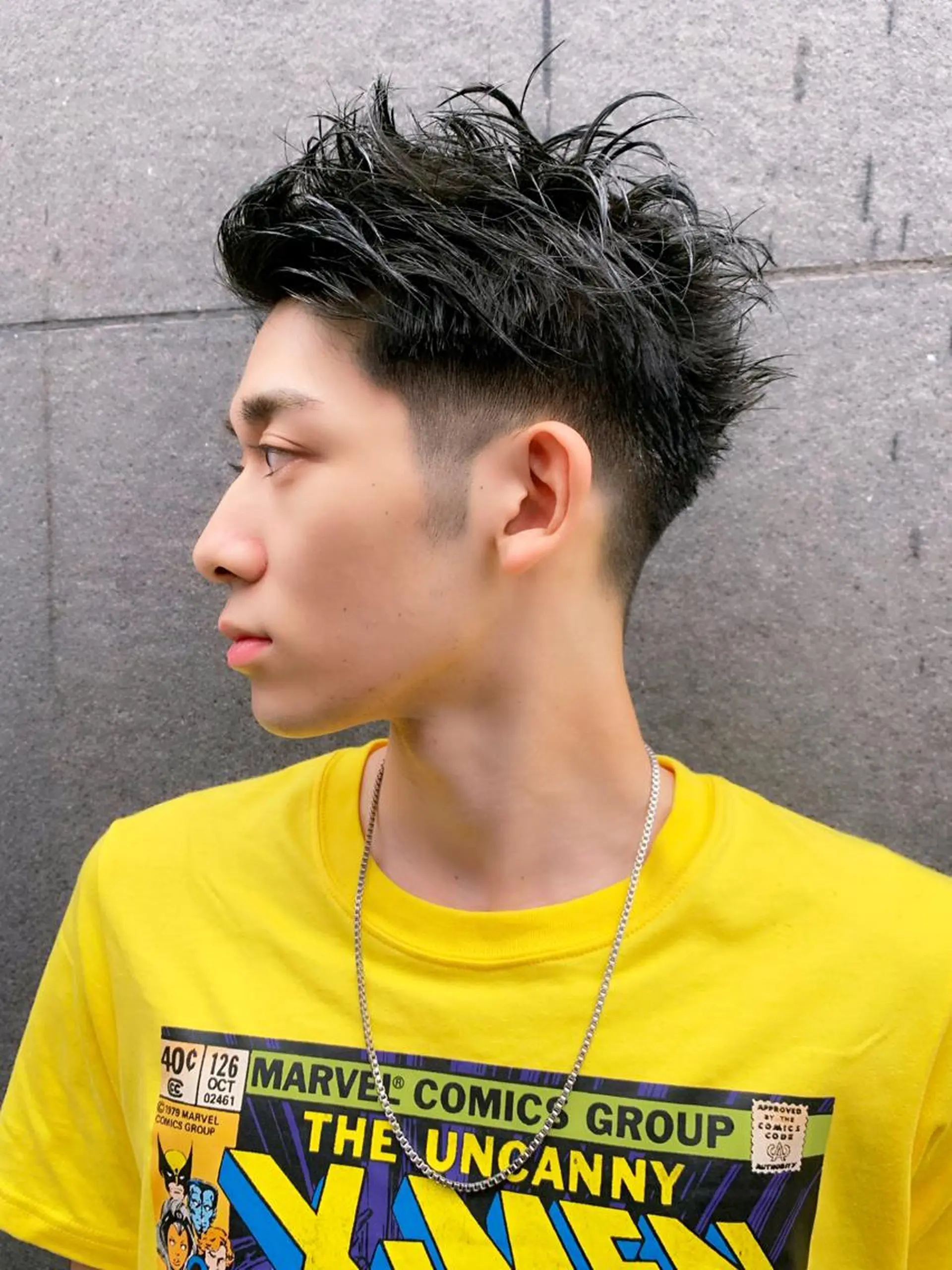 ショート カラー メンズ 刈り上げ かきあげバング tension 【テンション】のヘアスタイル