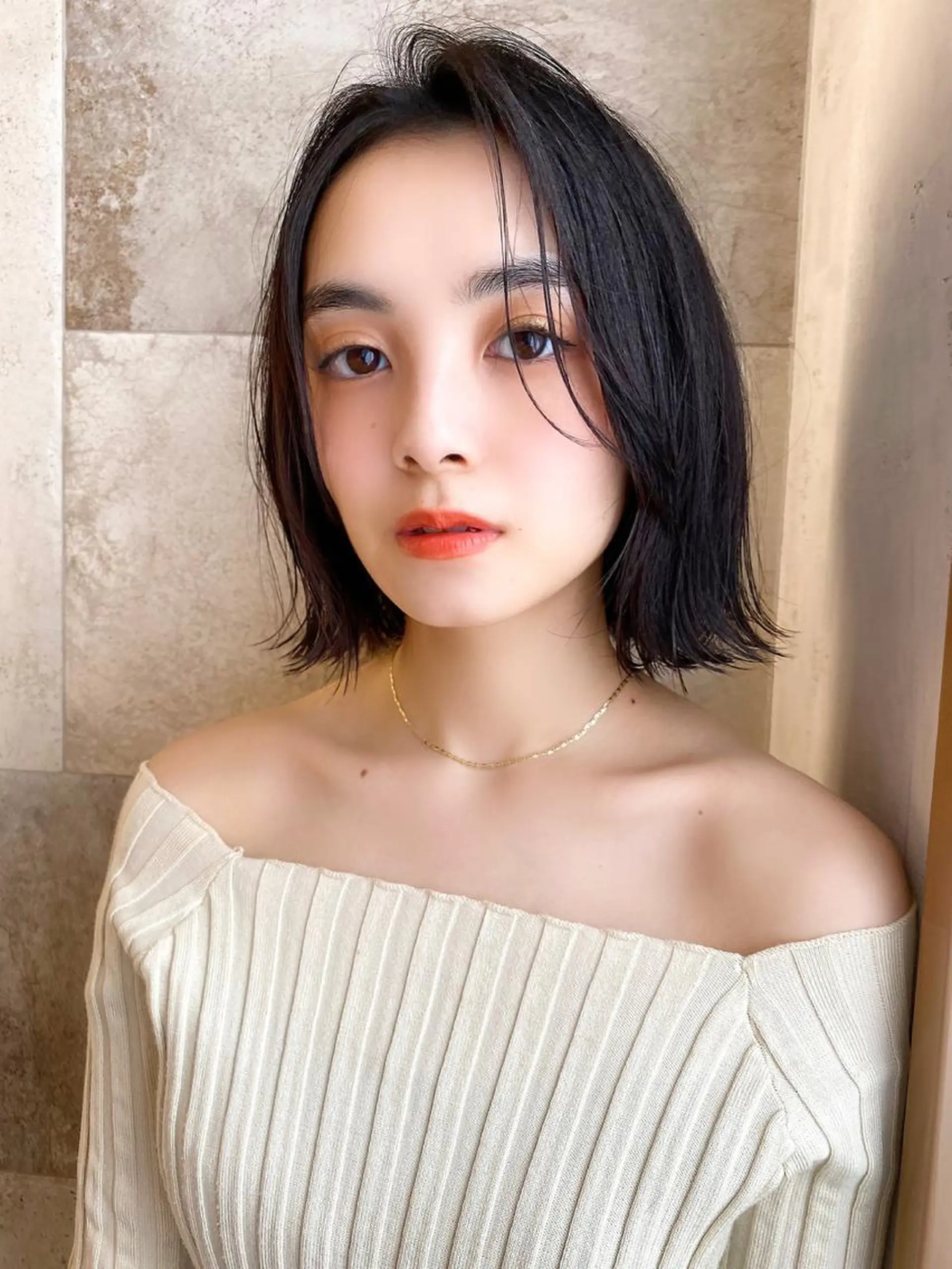 ミディアム ボブ 似合わせカット カット トリートメント 小顔カット/レイヤー /ボブ/浅野恵大のヘアスタイル