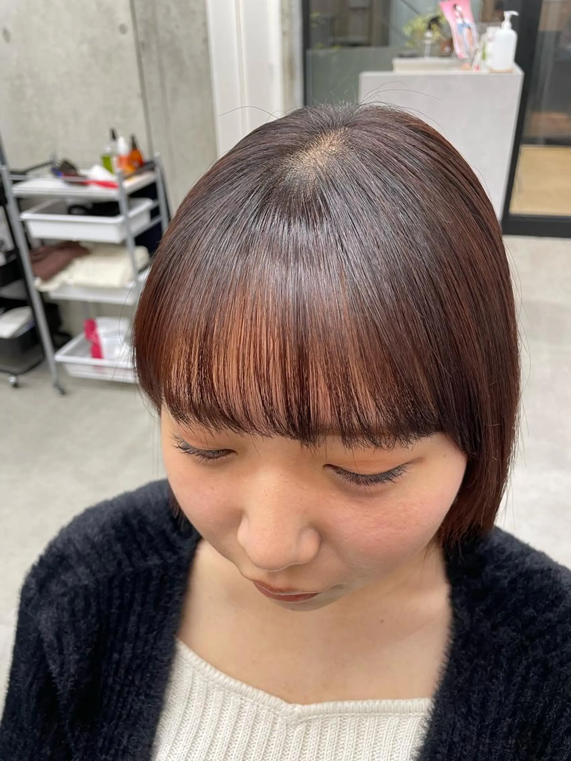 ロング 顔周りカット 縮毛矯正 カット 縮毛矯正 トリートメント 巻ける縮毛矯正🌸 勝倉　麗のヘアスタイル