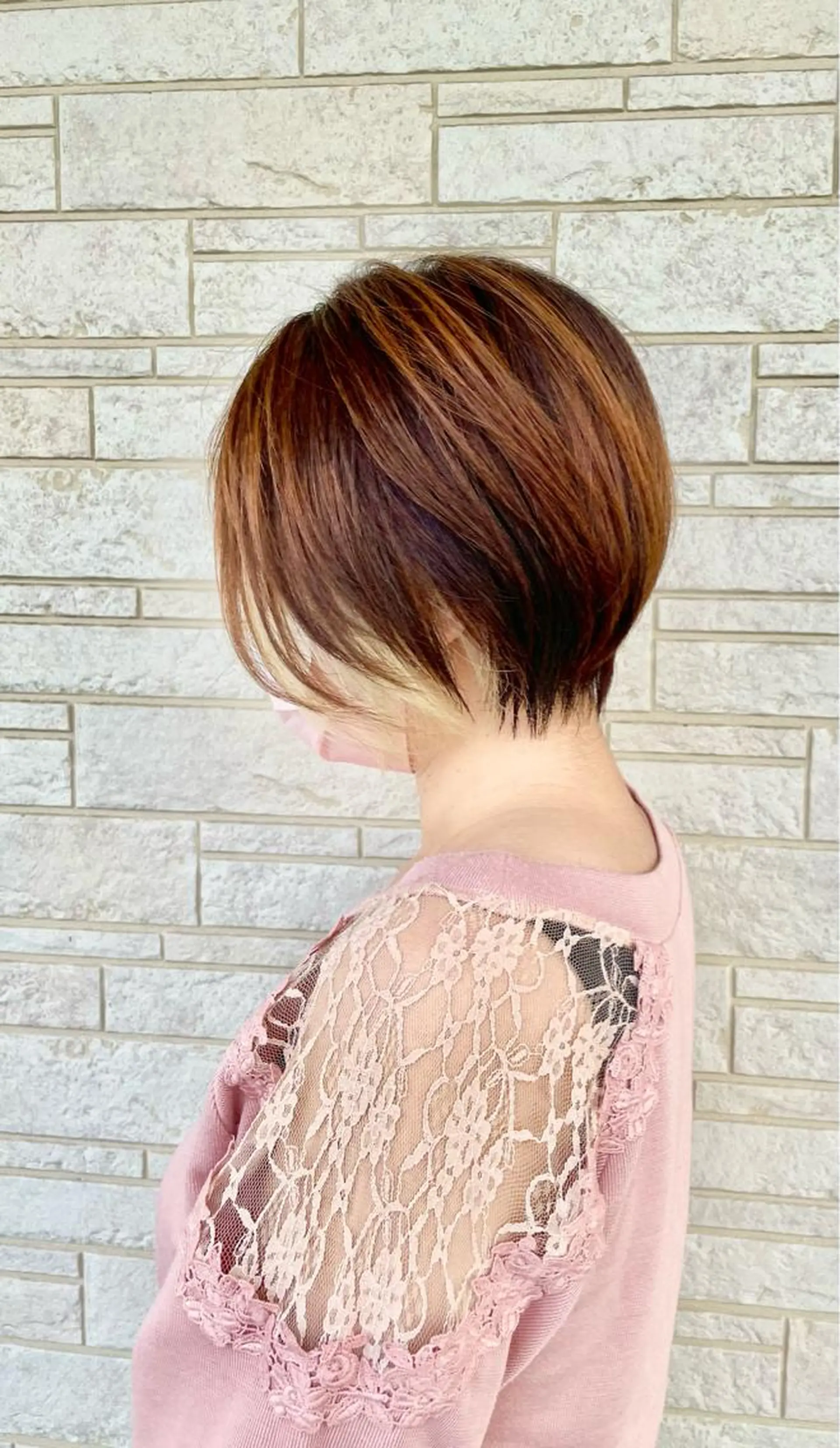 ショート カラー カット ヘアカラー トリートメント ヘアセット ワタナベユウタ ショート／縮毛矯正のヘアスタイル