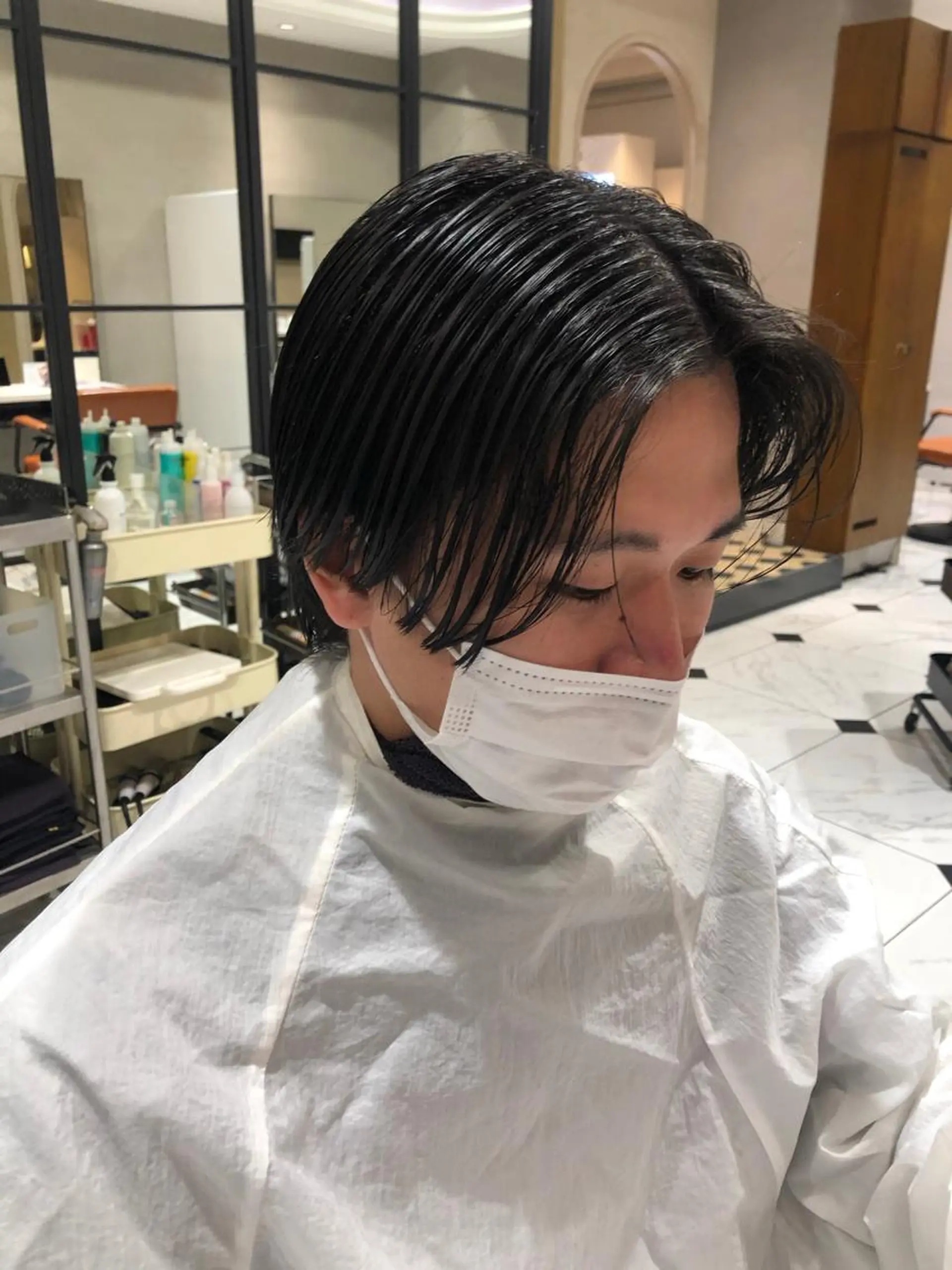 メンズ センターパート MichioNozawaHairSalonGinza所属・watanabe kazukiのヘアスタイル