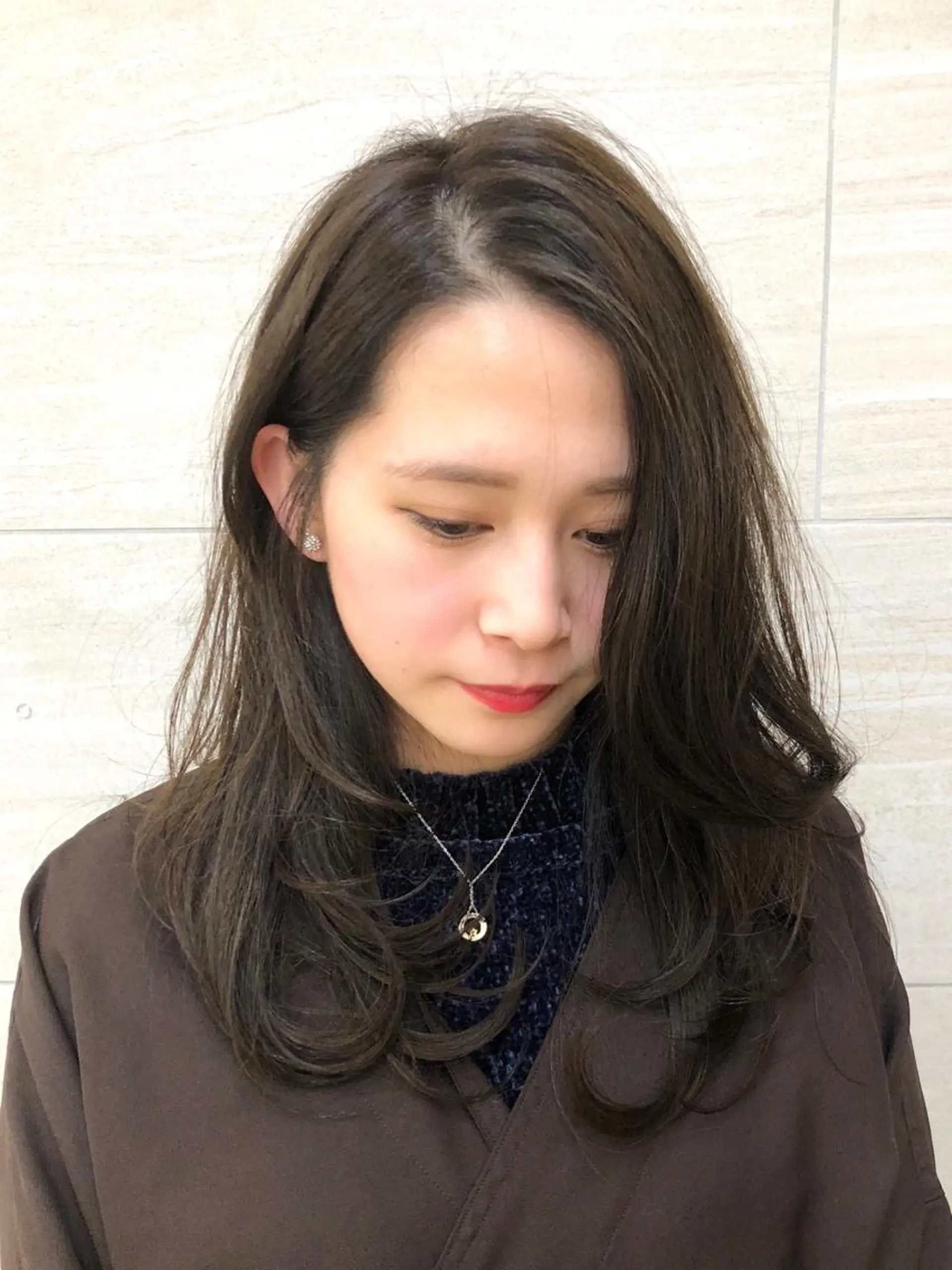 ロング カラー グレージュ カット ヘアカラー トリートメント 似合わせ/小顔カット 🔷山方直也のヘアスタイル