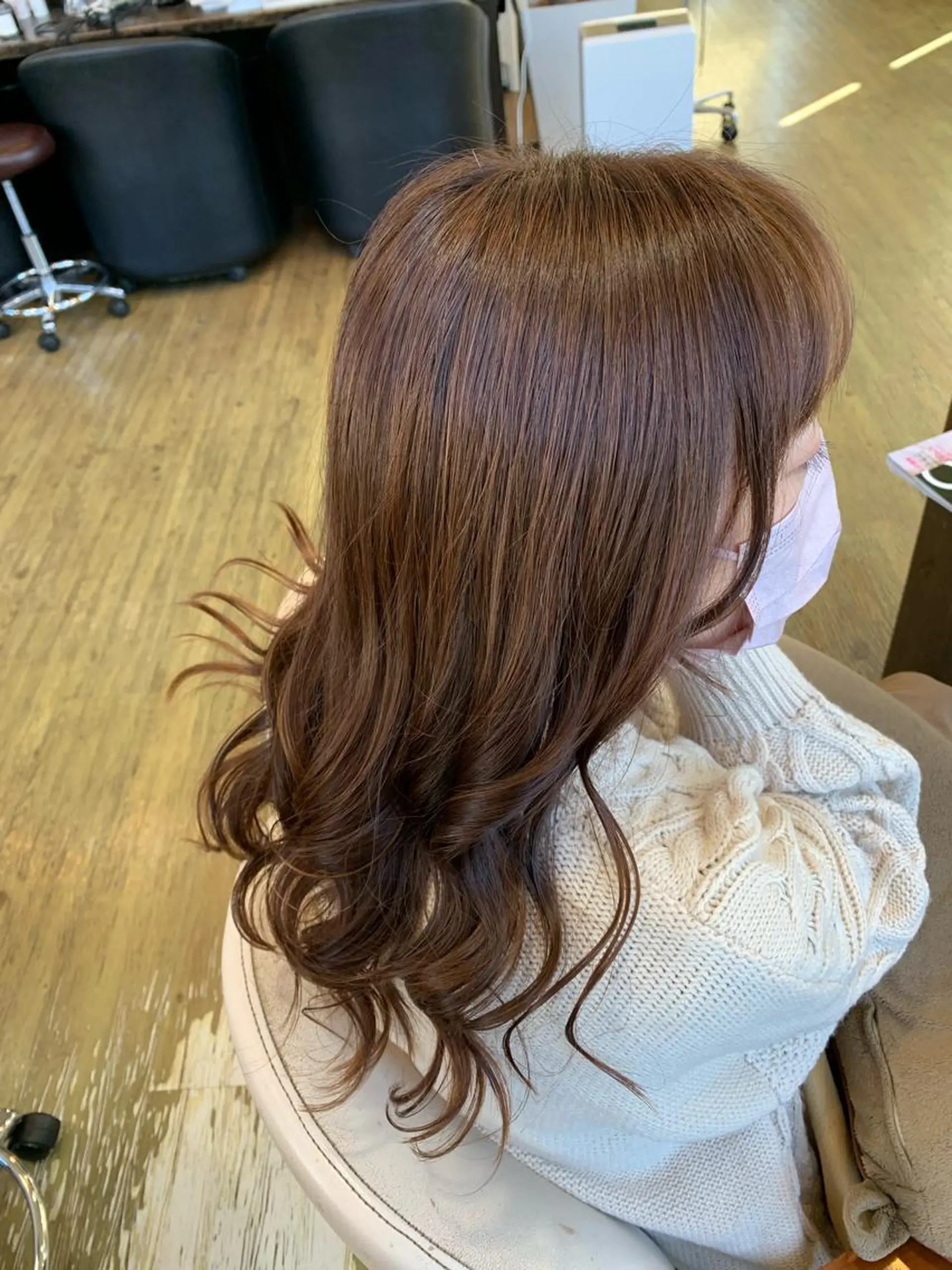 セミロング カラー カット パーマ 中野  淳のヘアスタイル