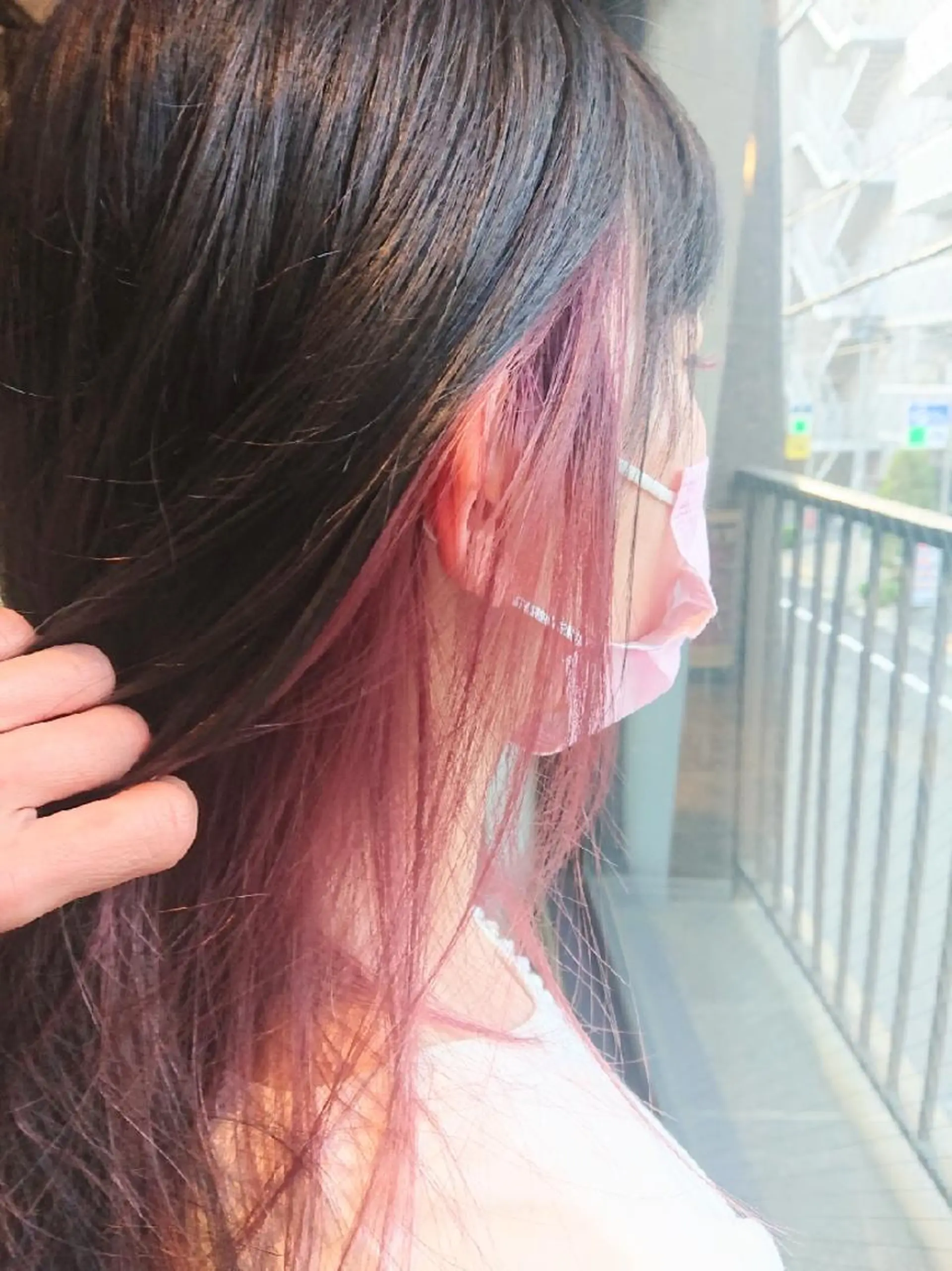 ロング カラー カシス カット ヘアカラー トリートメント alushe 岡 陽子のヘアスタイル