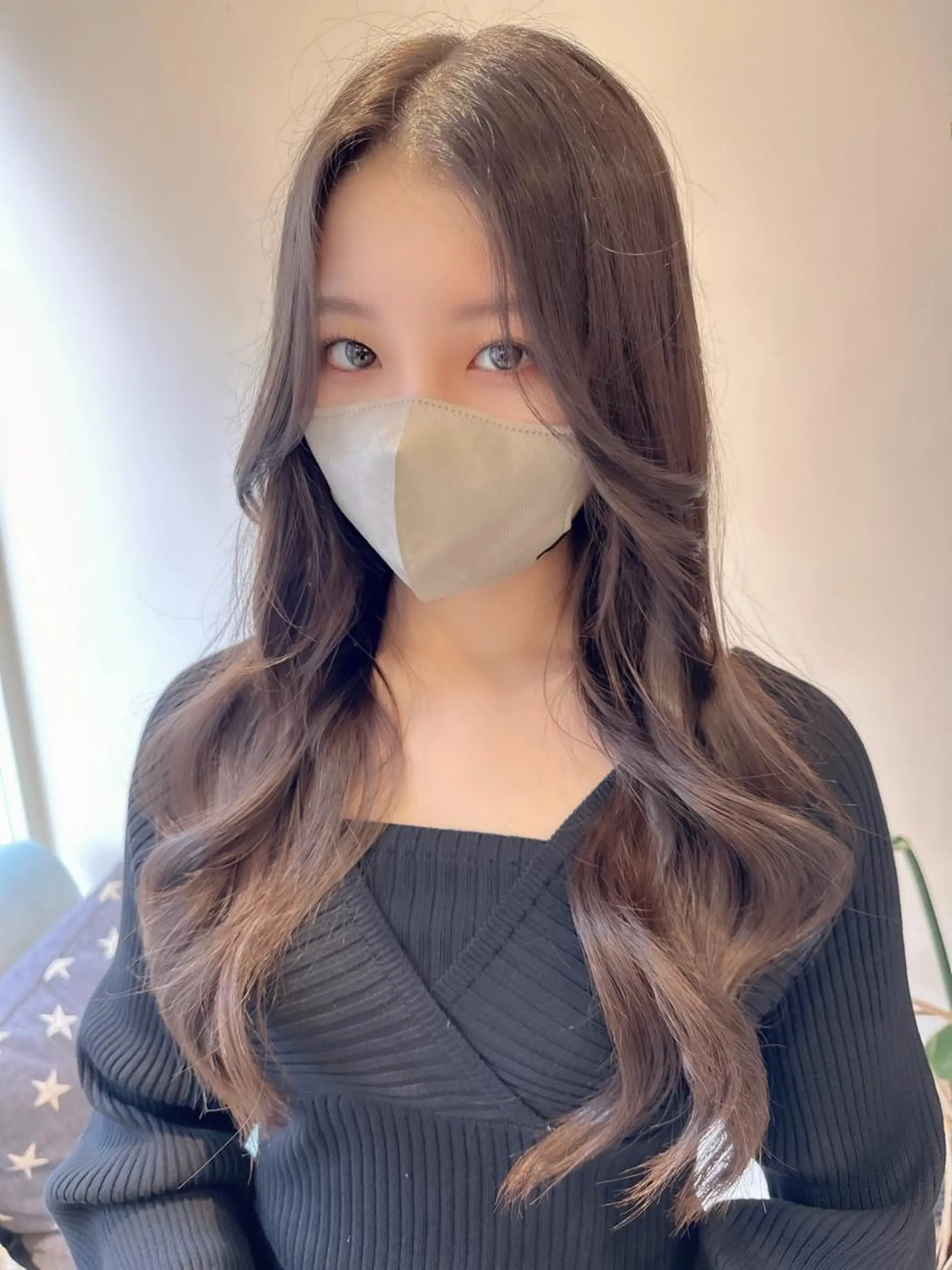 セミロング カット ヘアカラー トリートメント ボブ韓国風レイヤー 錦糸町/畠中ケントのヘアスタイル