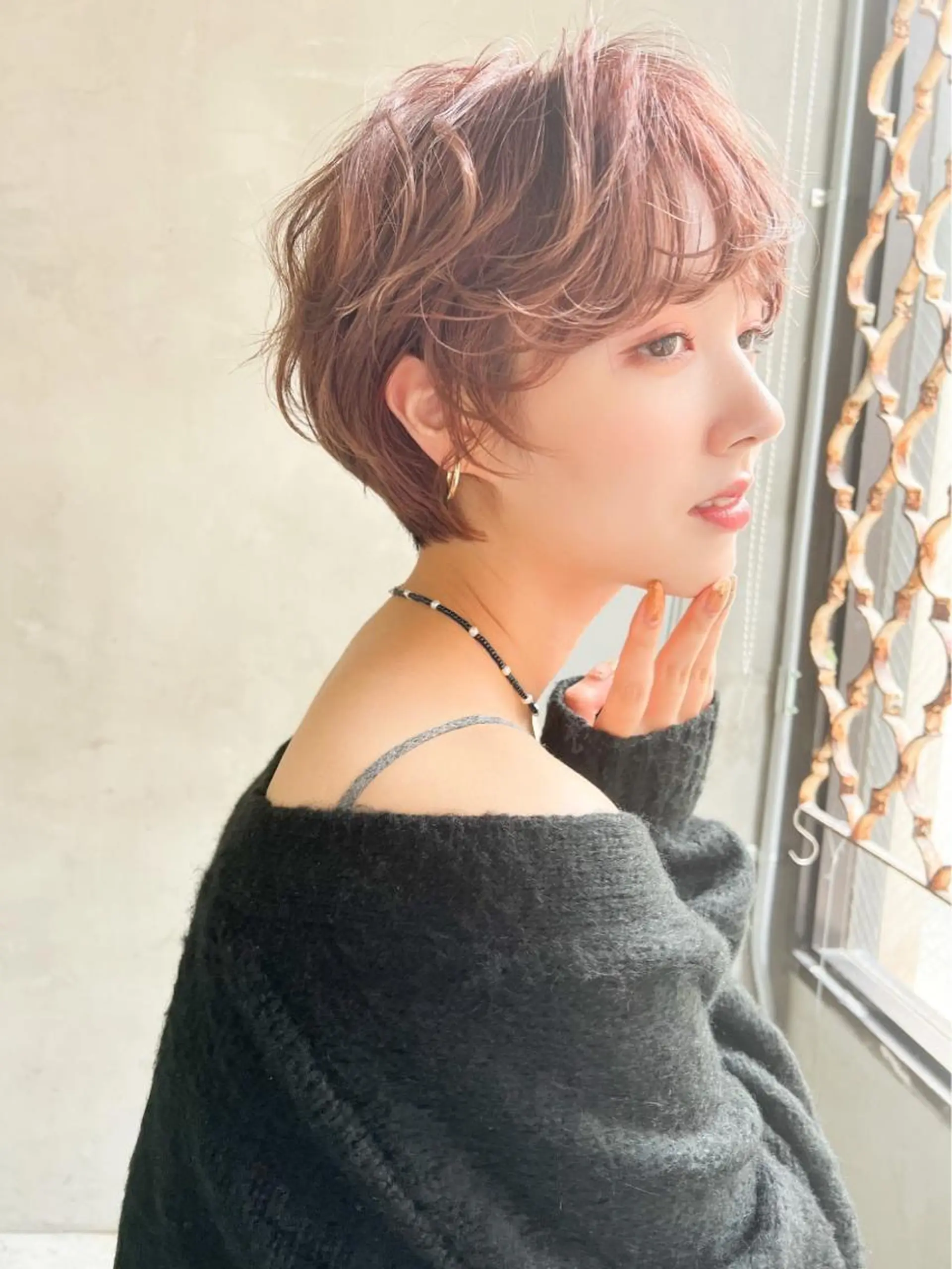 ショート 顔まわりレイヤー 韓国風ヘア レイヤーカット ローレイヤー 縮毛矯正 カット ヘアカラー トリートメント Masena所属・【必ず似合わせます】 川口航平のヘアスタイル