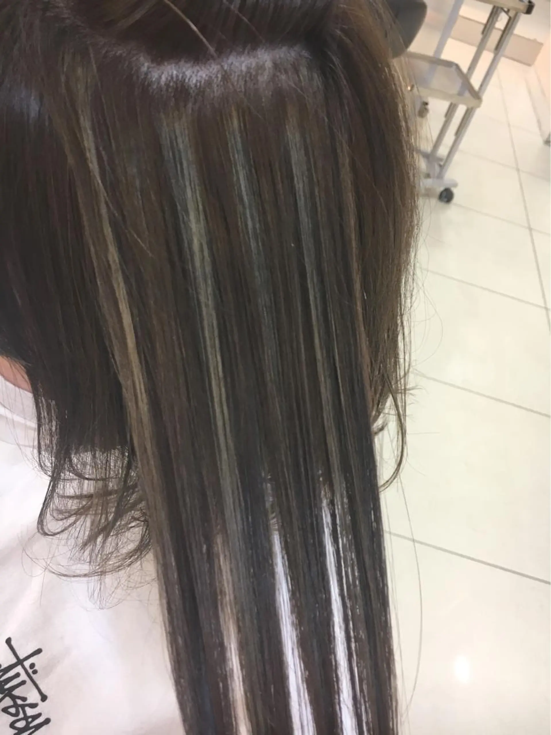 ミディアム カラー ハイライトカラー ハイライト ヘアカラー 永井 大希のヘアスタイル