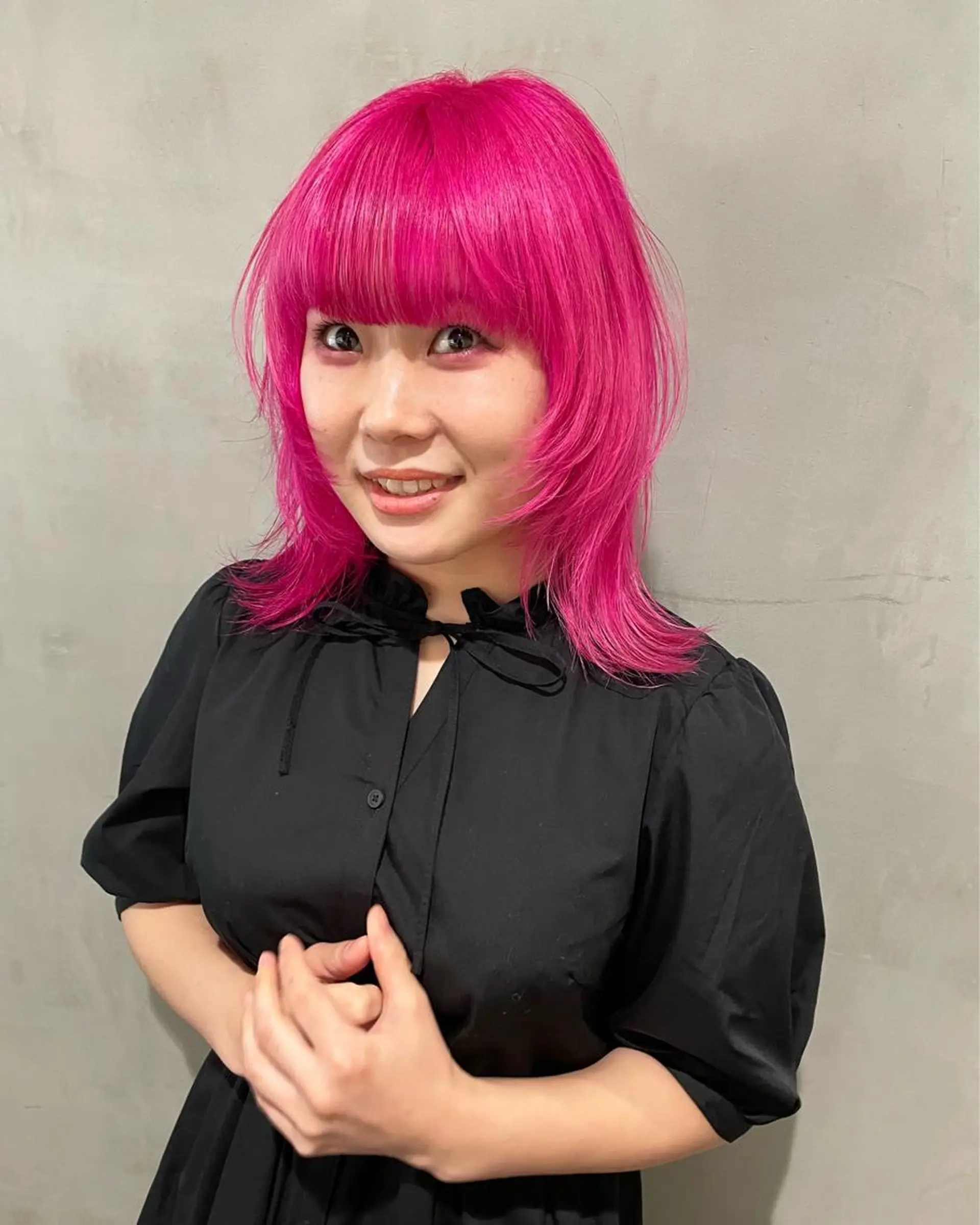 ミディアム カラー カット ヘアカラー トリートメント 優 作のヘアスタイル