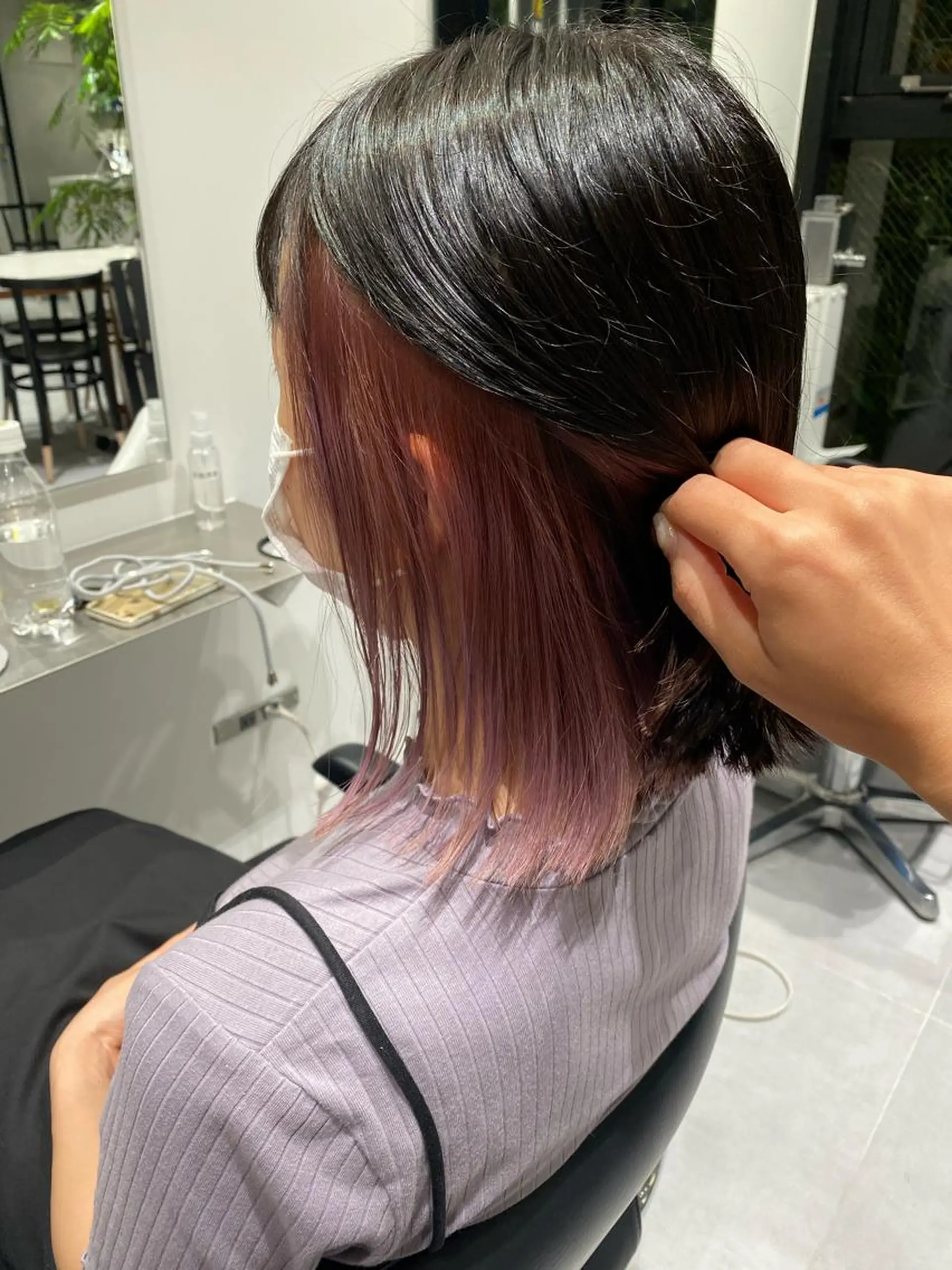 ショート カラー ヘアアレンジ ラベンダーカラー stylist/蛯谷 珠里のヘアスタイル