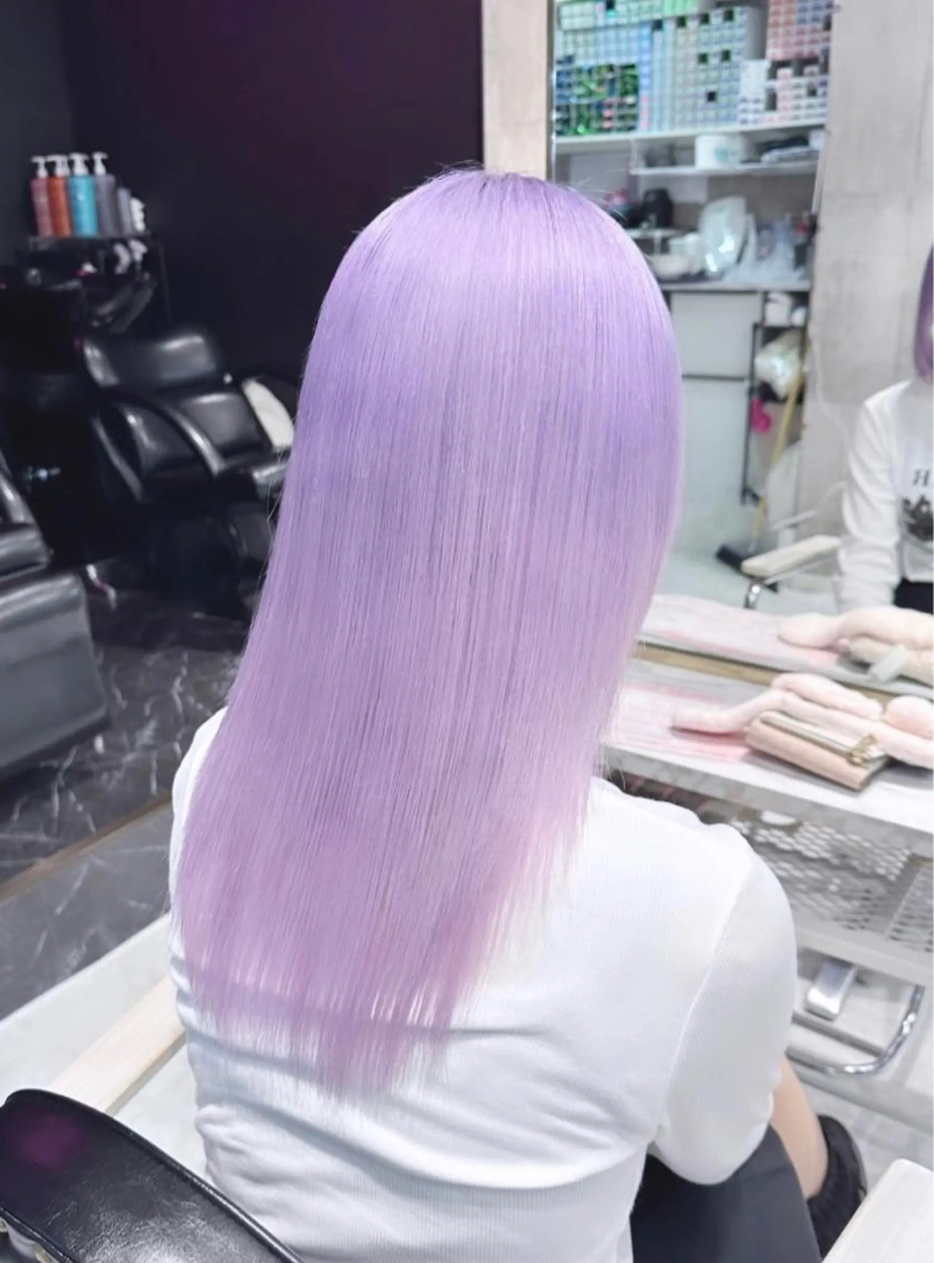セミロング カラー パーマ ヘアアレンジ メンズ キッズ ネイル マツエク・マツパ アイブロウ 透明感カラー ラベンダーカラー 眉カラー ハイトーンNo.1 👩🏼NaGiSaのヘアスタイル