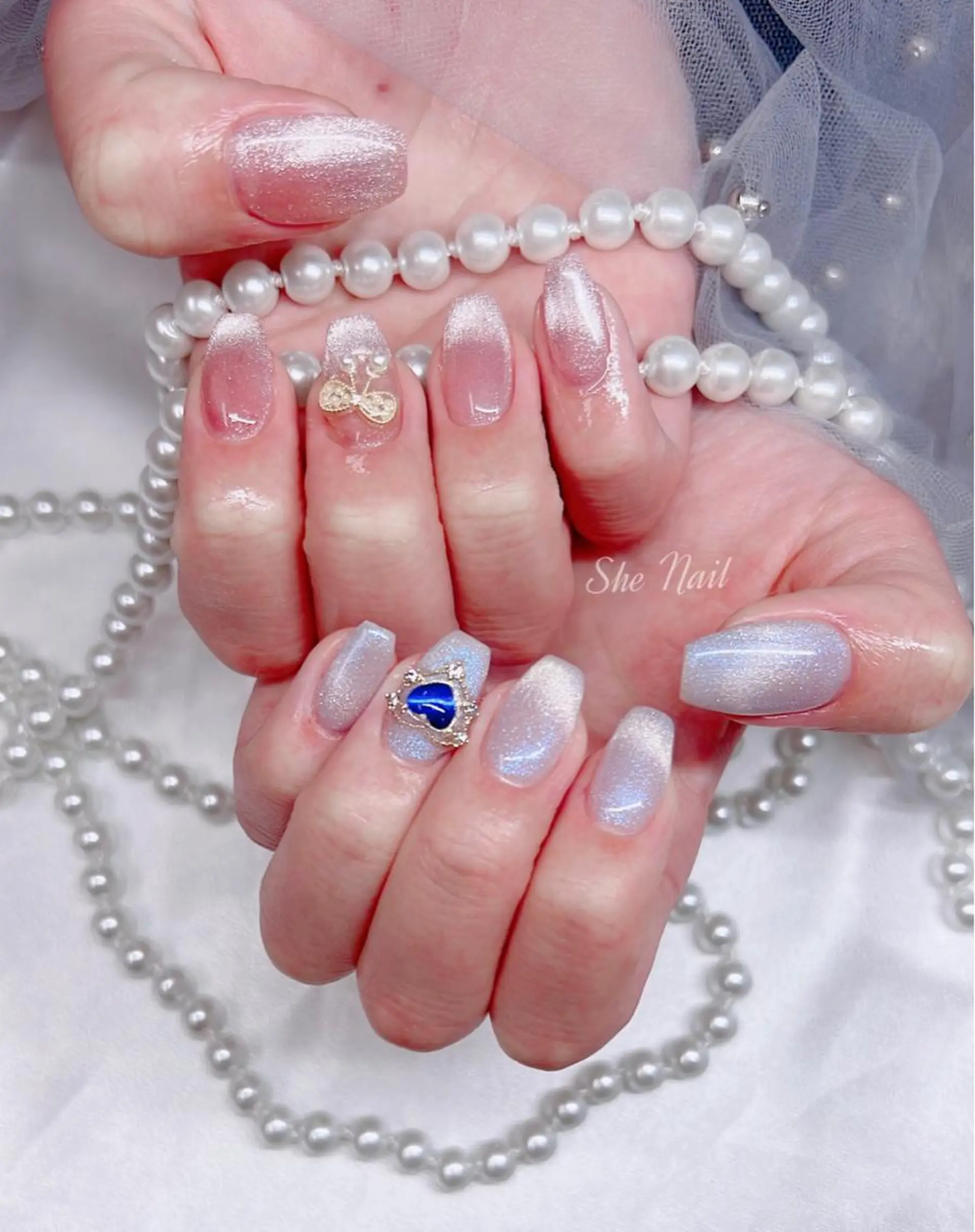 ネイル チークネイル 長さ出し マグネットネイル 持ち込み ワンカラーネイル ハンドネイル She   Nail所属・ISA_ BELLAのネイルデザイン