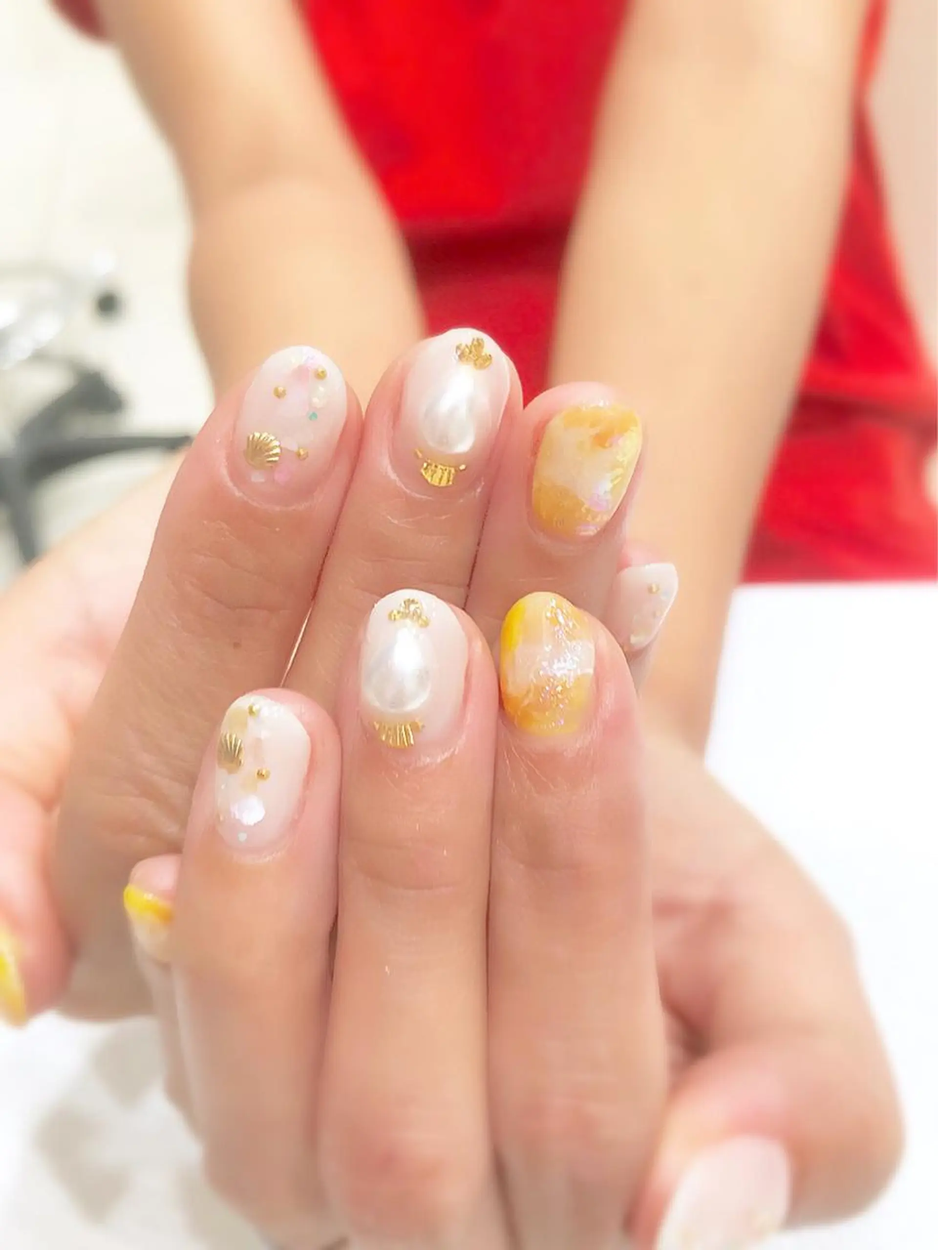 ネイル 黄色 Ash関内ネイリスト 荒木のネイルデザイン