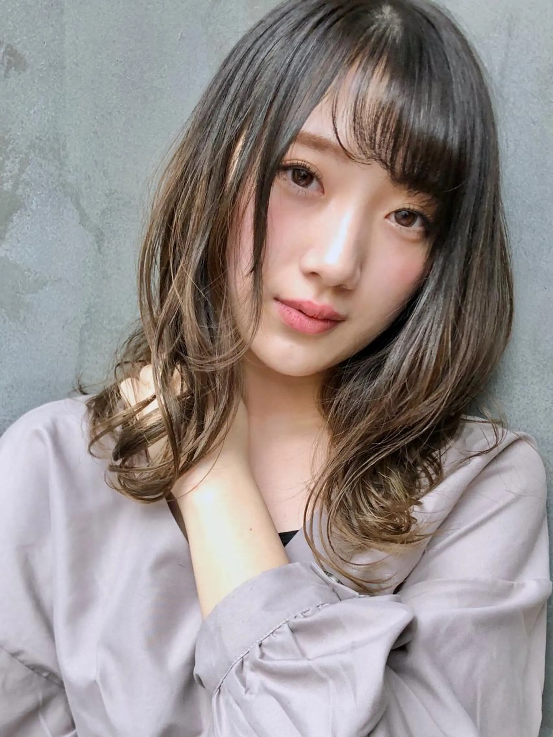 ミディアム カラー カット ヘアカラー ヘッドスパ Mogami Kengoのヘアスタイル