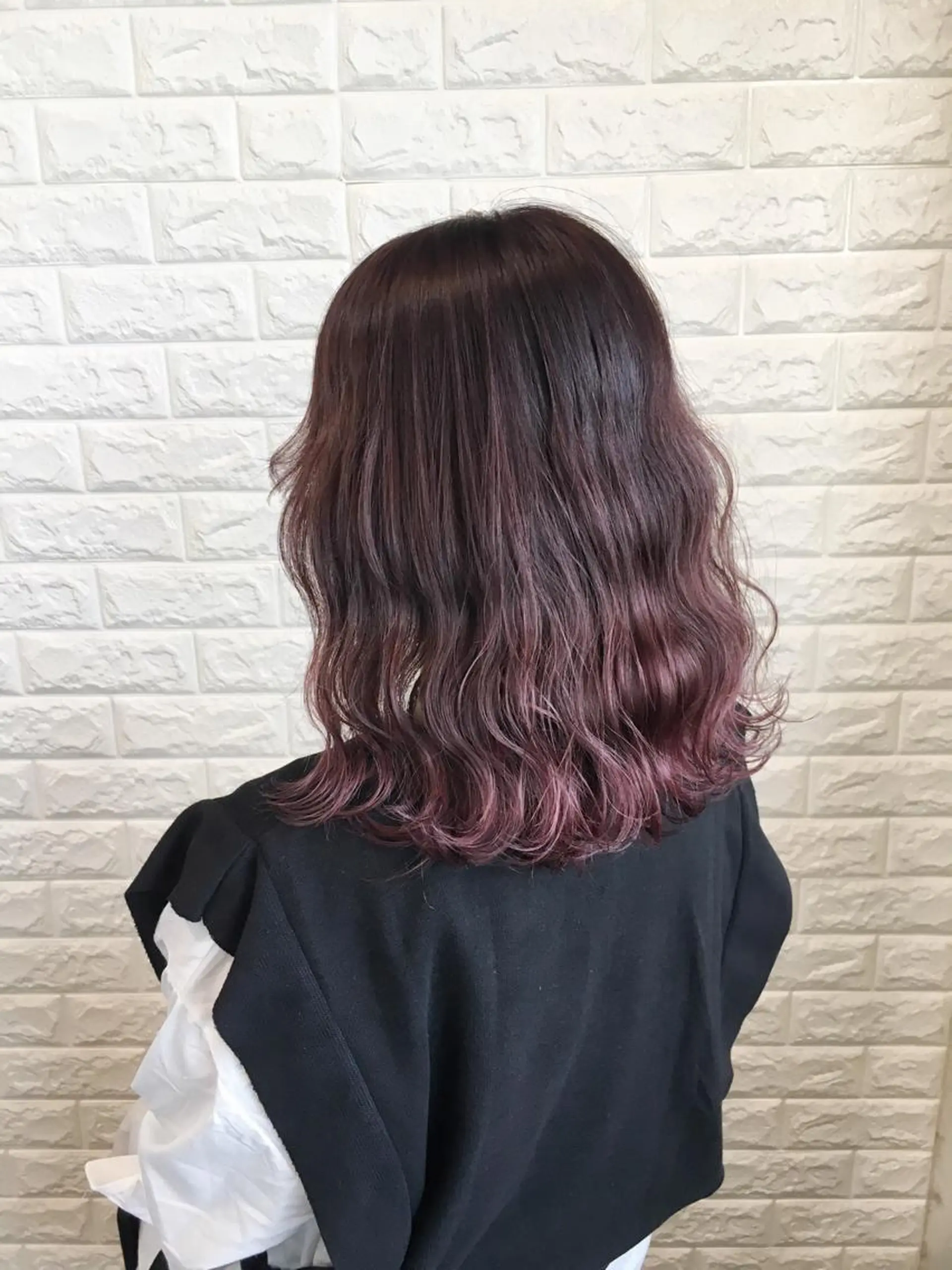 ミディアム カラー ヘアアレンジ パープルカラー 🌿‬ ܸAir 透明感🌱西村知佳のヘアスタイル