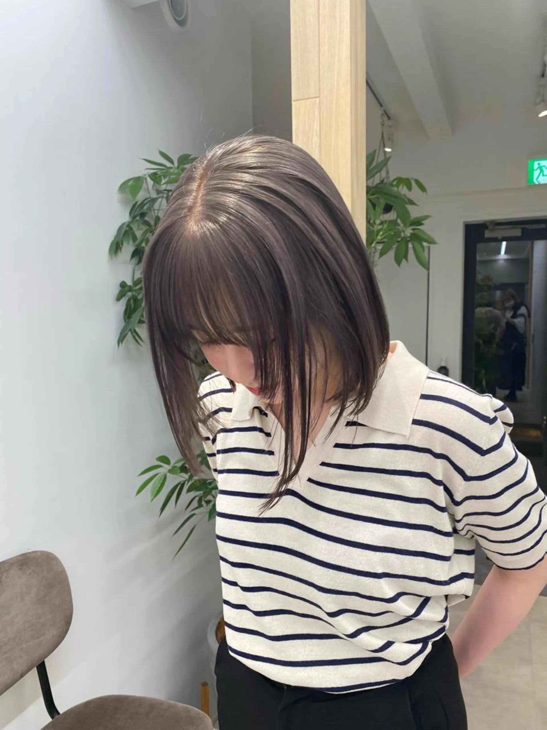 セミロング カラー ブリーチ 透明感カラー グレージュ Lomalia 🤍🫧/makoのヘアスタイル