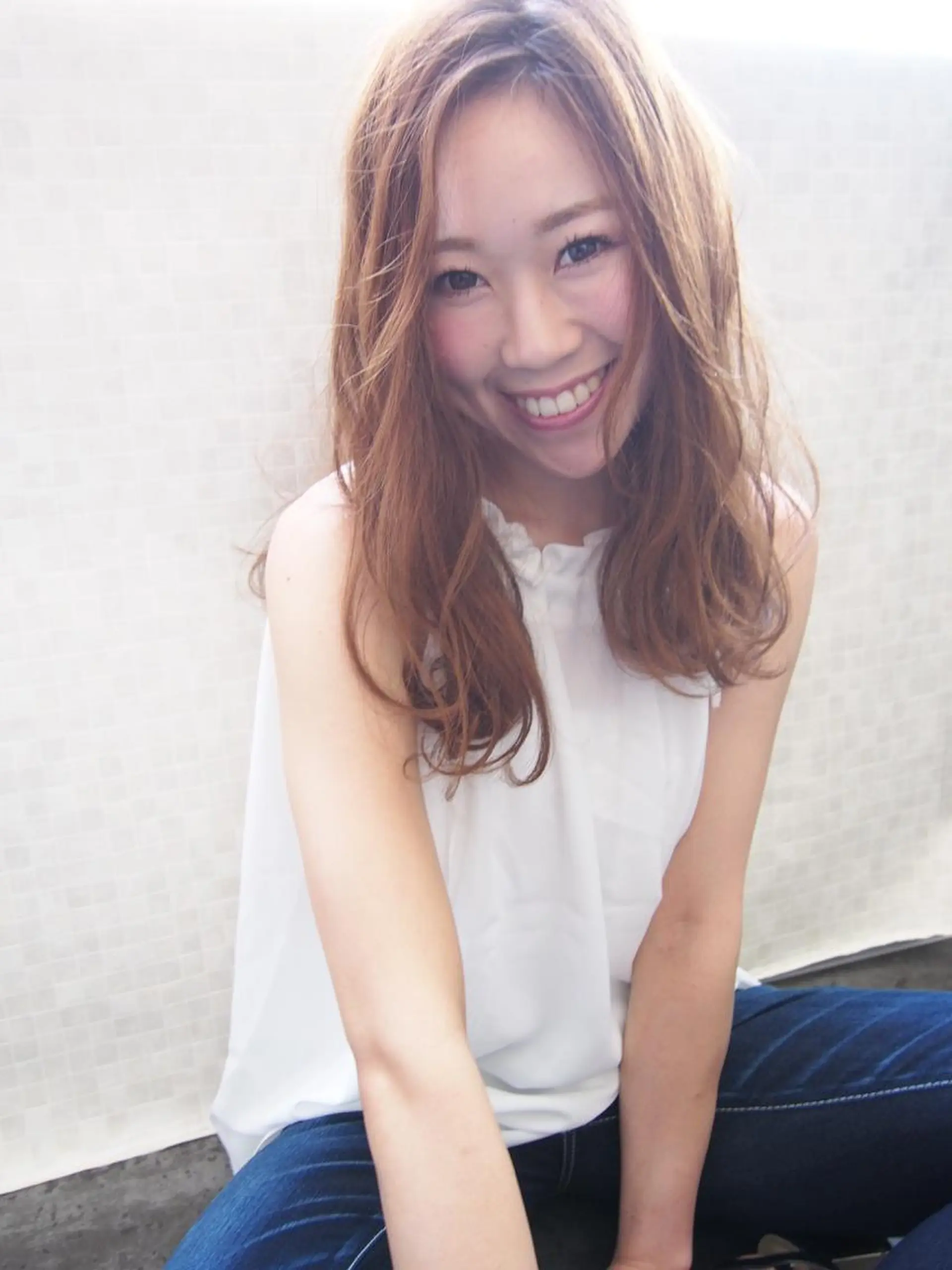 セミロング ほさか しんごのヘアスタイル