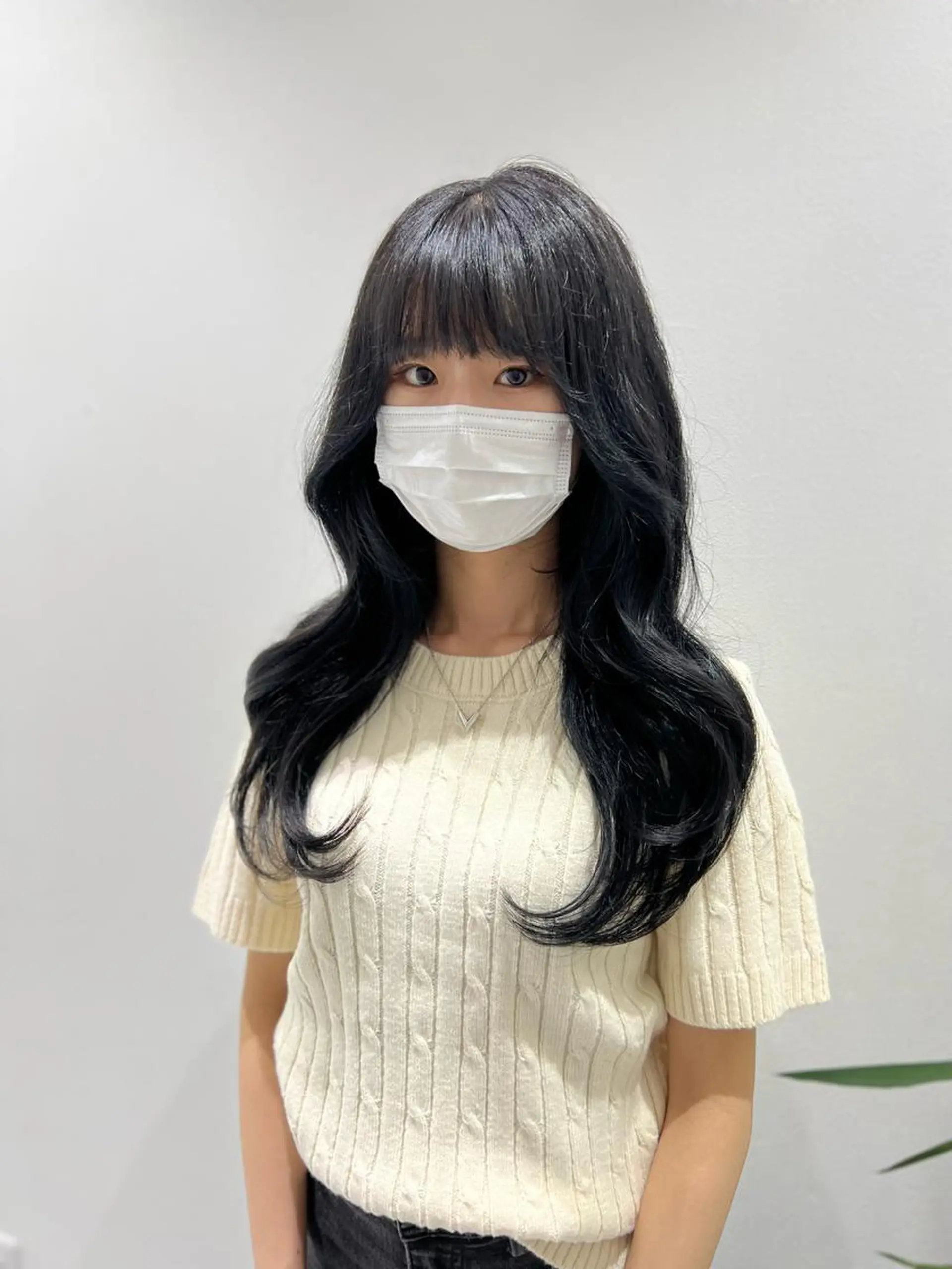 ロング くびれヘア 韓国風ヘア カット ヘアカラー トリートメント ヘアセット ハイトーン/ケア ブリーチ/sEnAのヘアスタイル