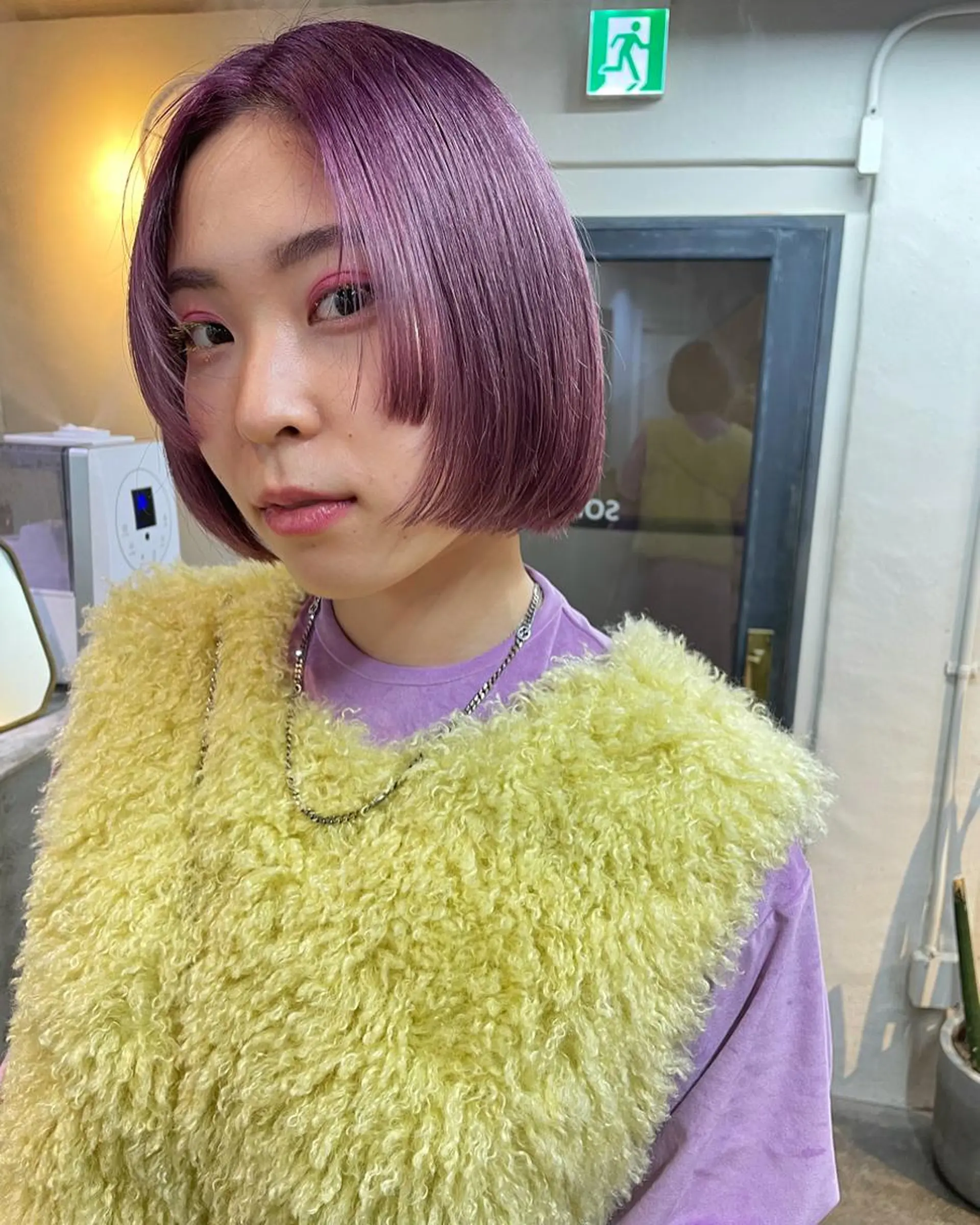 ショート カラー ヘアアレンジ 丸山渉/パーマ エフェクトブリーチのヘアスタイル