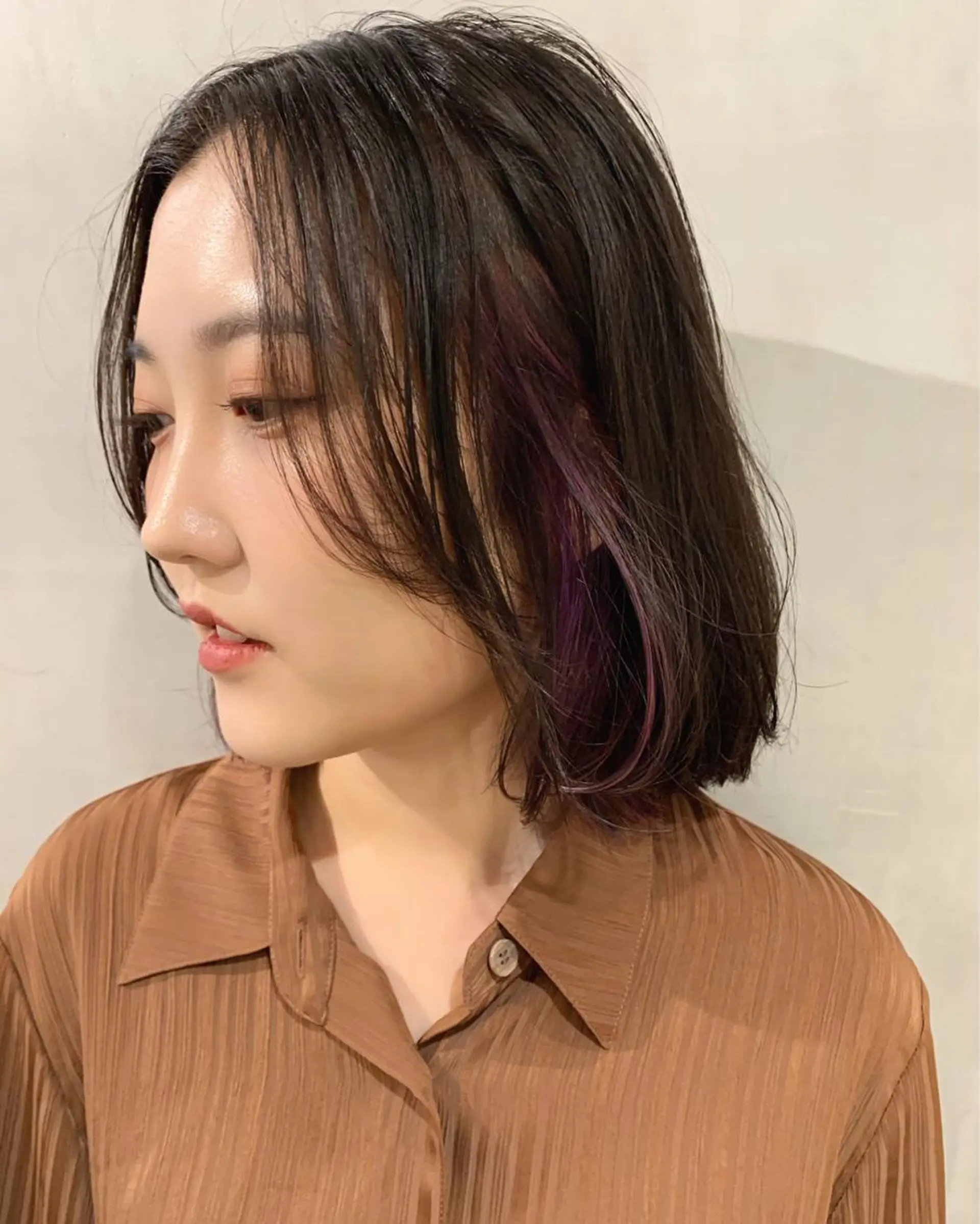 ミディアム カラー 優 作のヘアスタイル