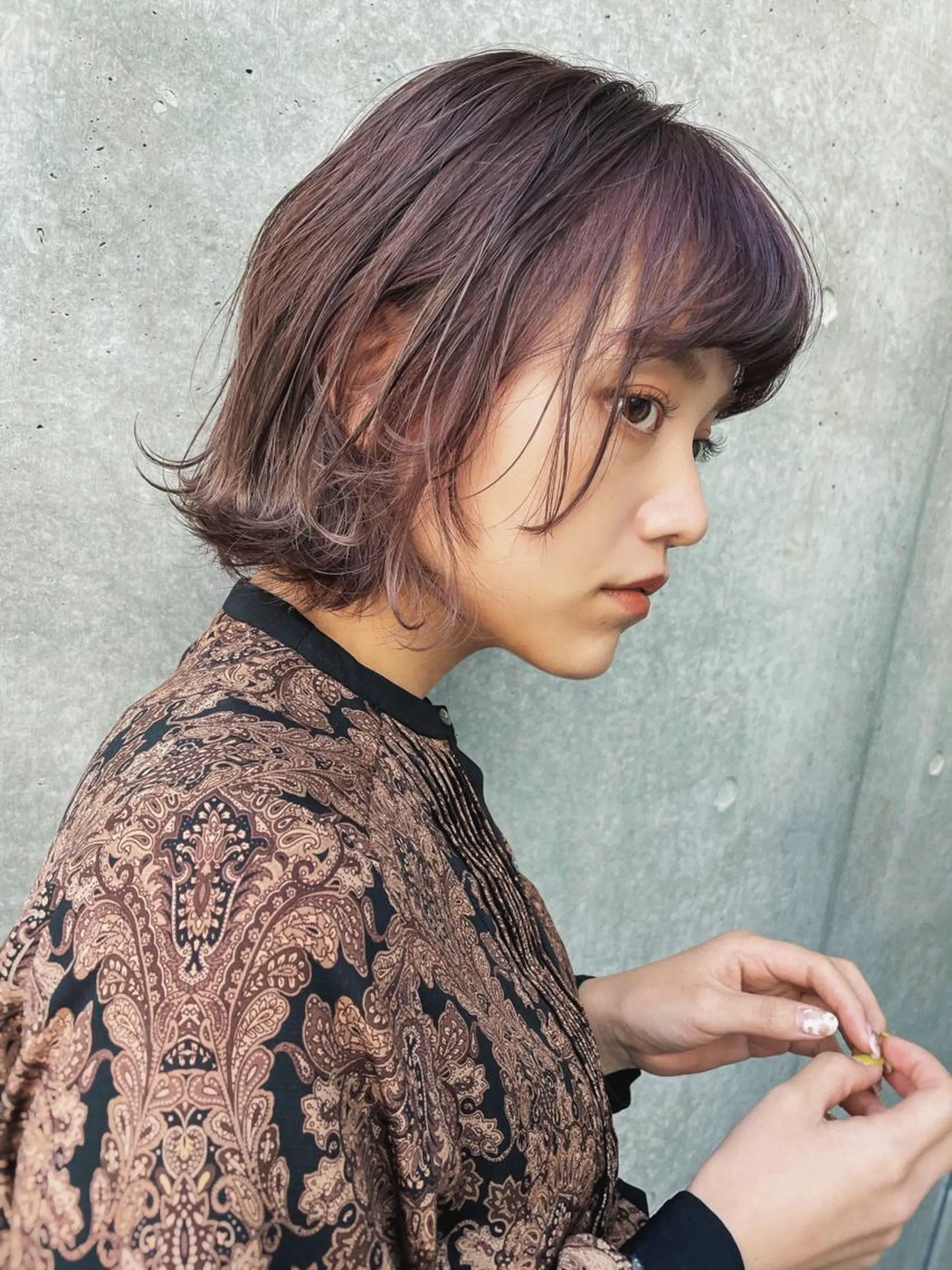 ショート カラー ボブ 外ハネヘア 【雰囲気ﾍｱ☺︎】 岩井隼人のヘアスタイル