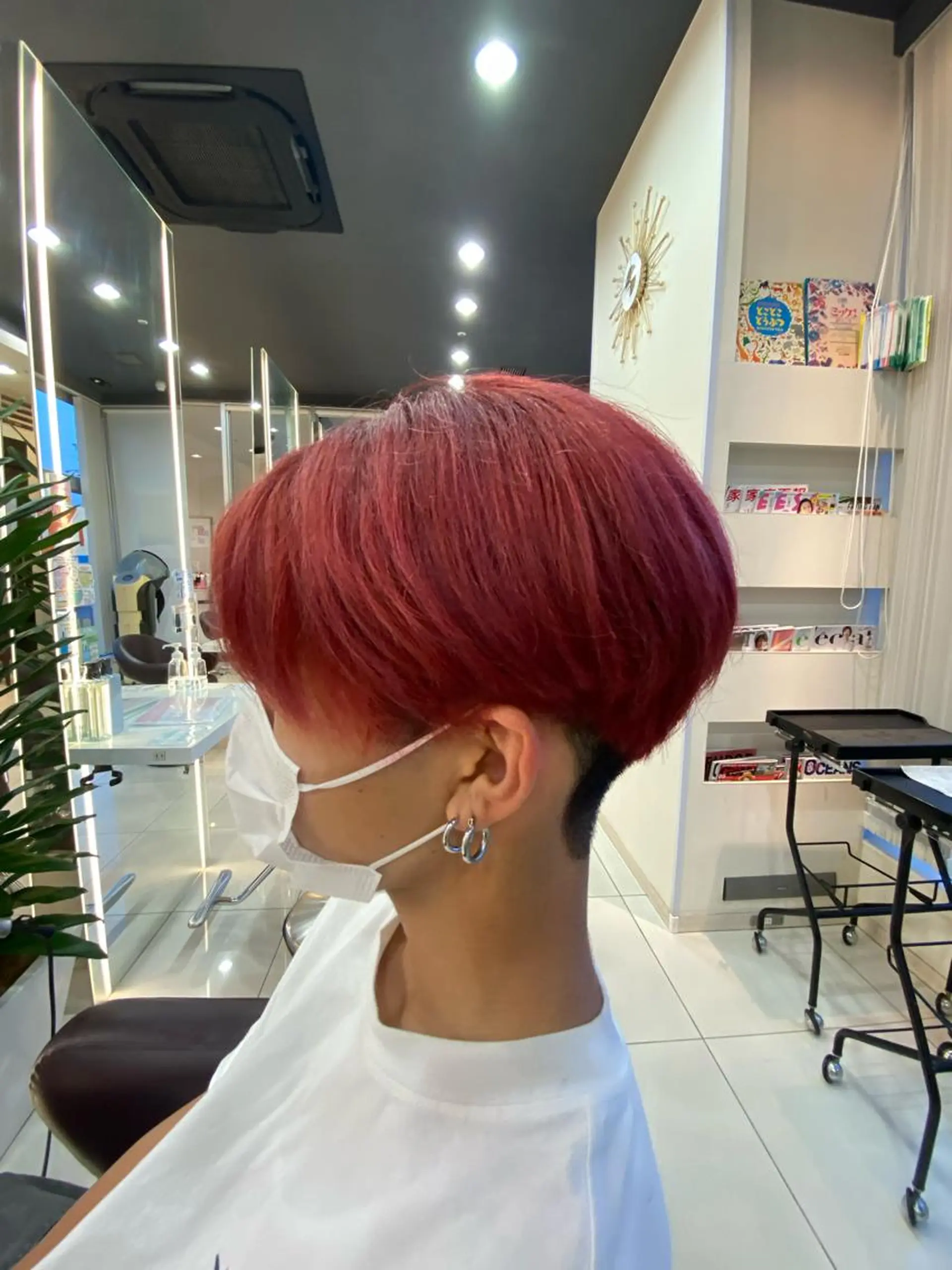 ショート カラー メンズ レッドカラー カット ヘアカラー メンズサロン/戸塚駅 東口3分/冨田大輝のヘアスタイル