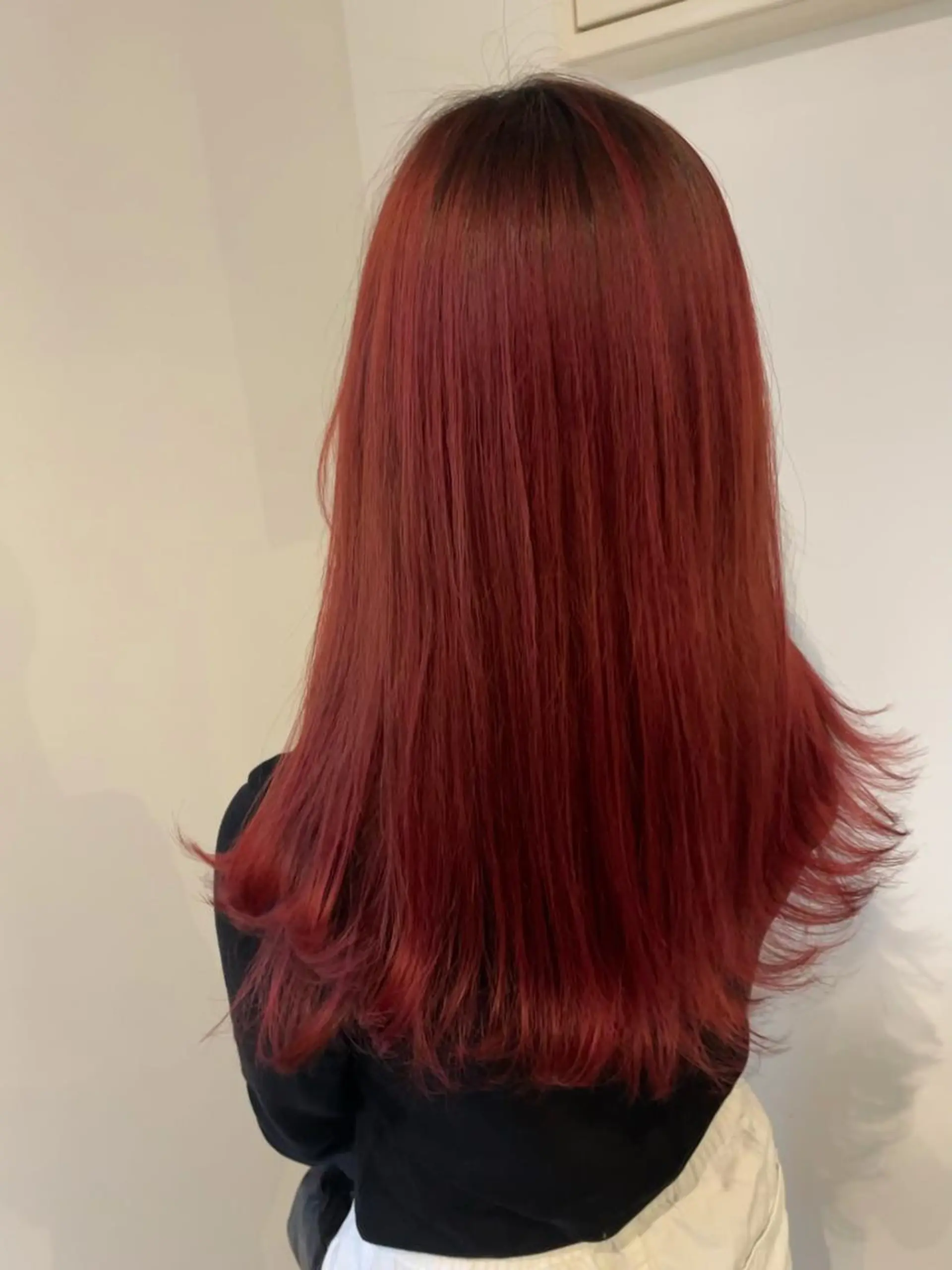 ロング カラー ブリーチ レッドカラー カット ヘアカラー トリートメント 中目黒🌼 🌼ハナのヘアスタイル