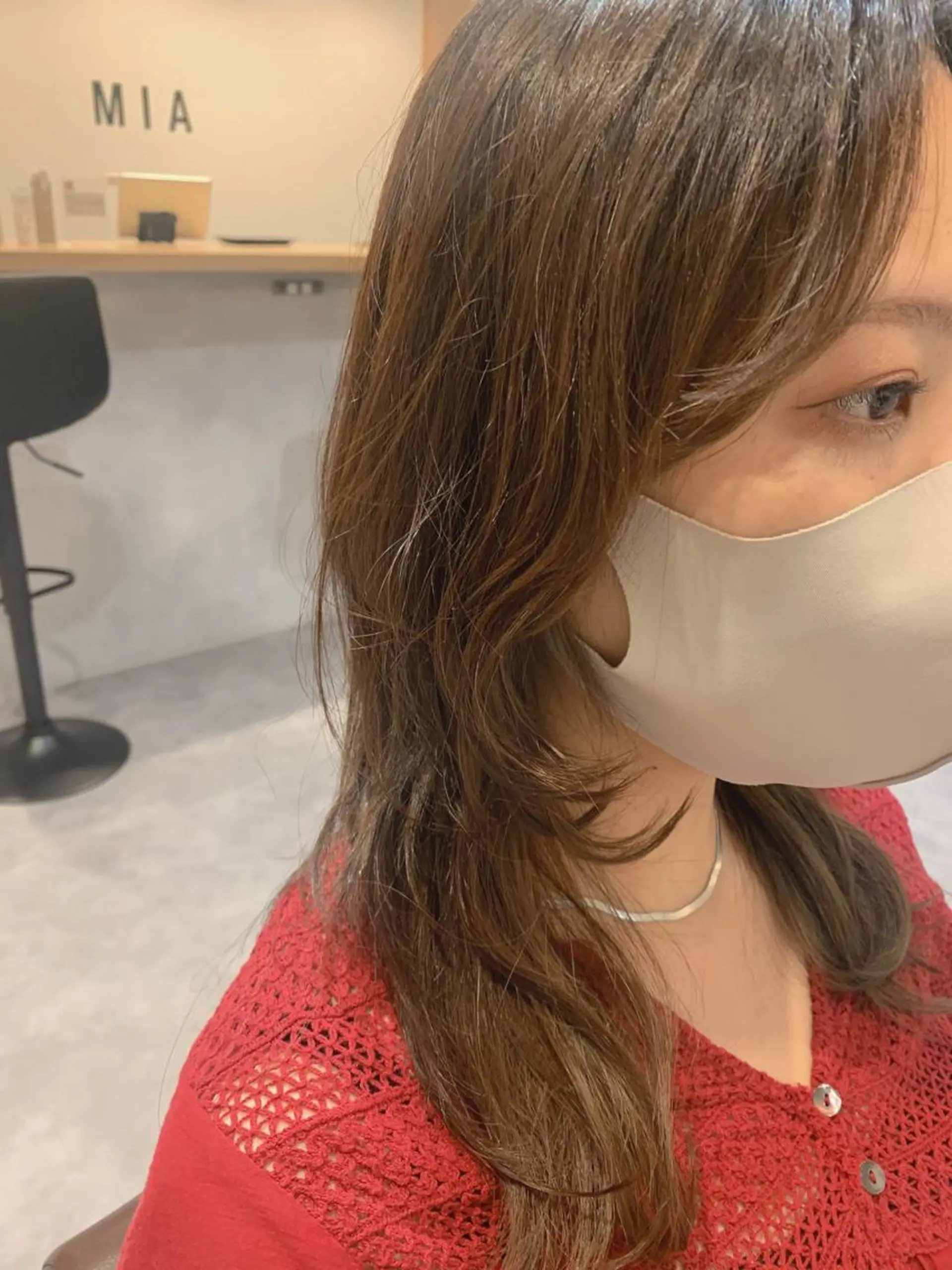 セミロング 顔周りカット カット MIA 菅原のヘアスタイル