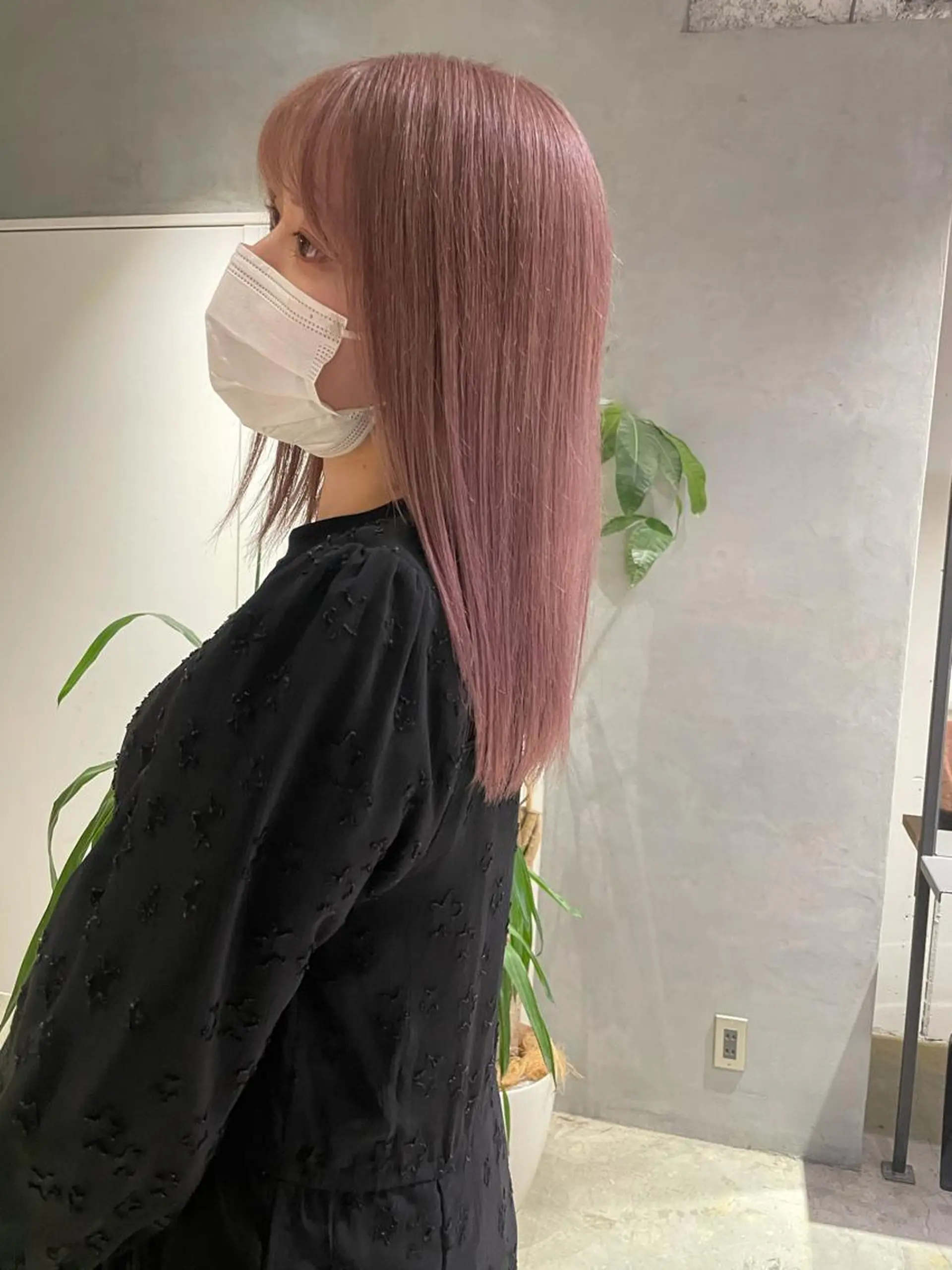 セミロング 美髪矯正/艶カラー ボブ/栄/鐘ヶ江純也のヘアスタイル