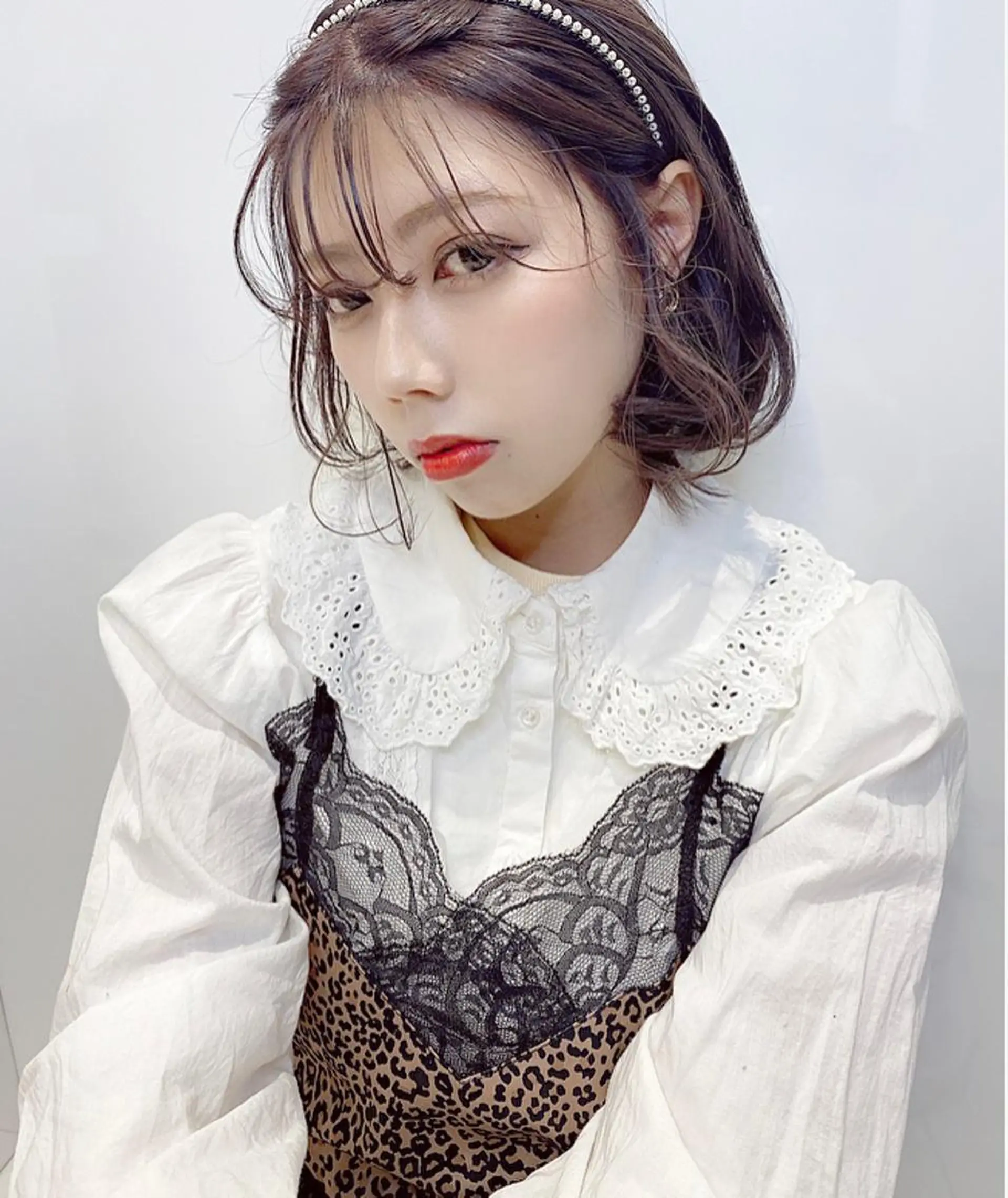 ミディアム カラー ヘアアレンジ ボブ シースルーバング Amelie所属・Amelie yunのヘアスタイル