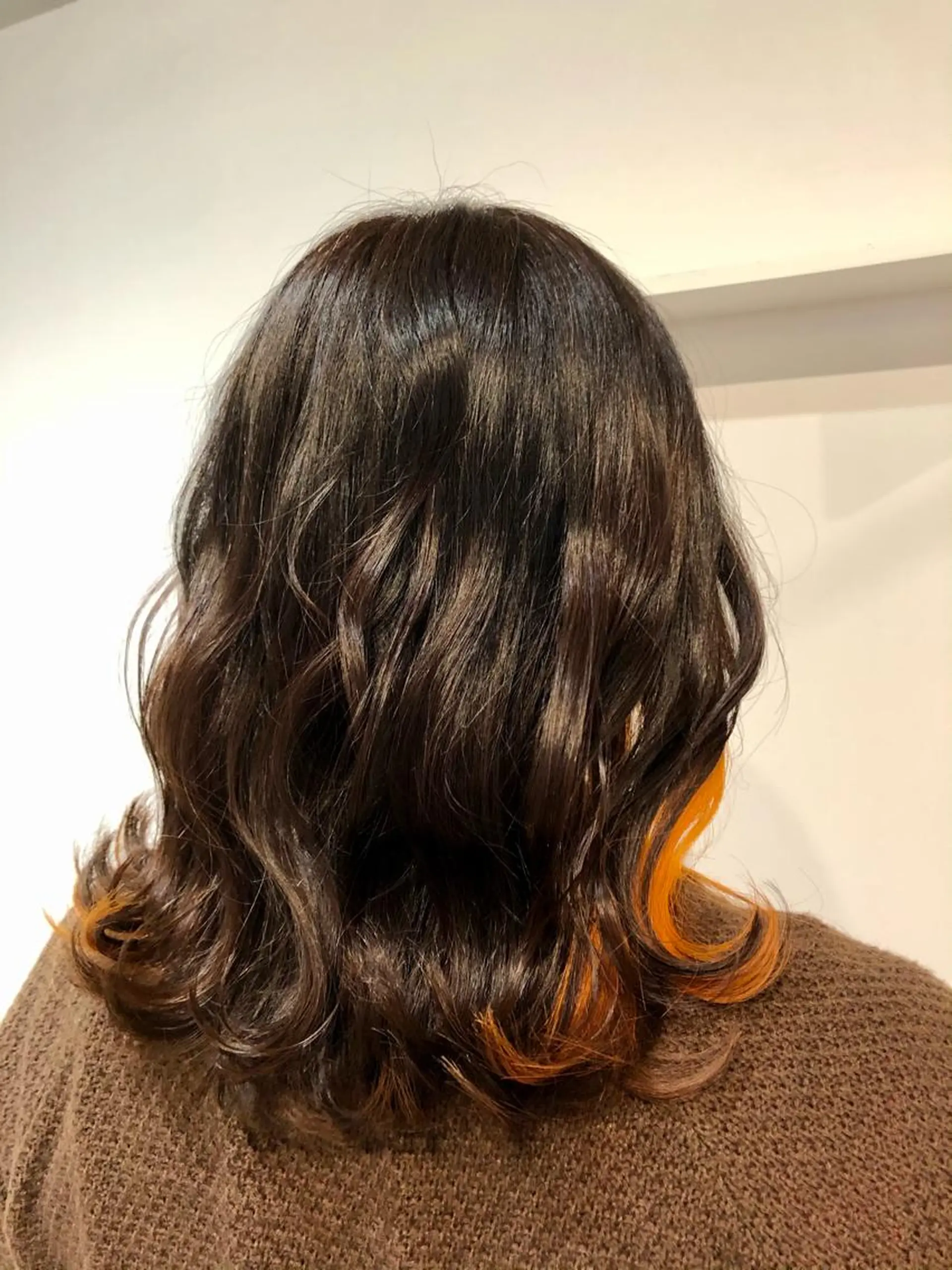 ミディアム カラー カット ヘアカラー トリートメント 青野 文香のヘアスタイル